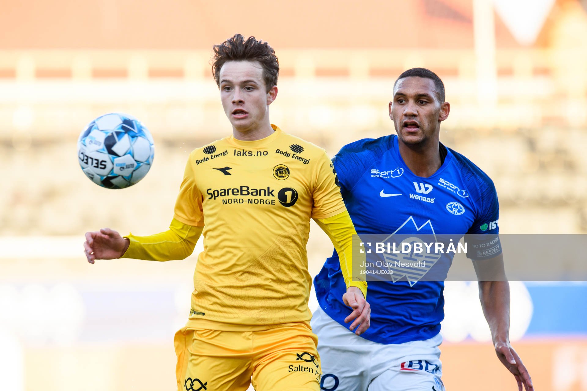Håkon Evjen of Bodø/Glimt and Ruben Gabrielsen of Molde
