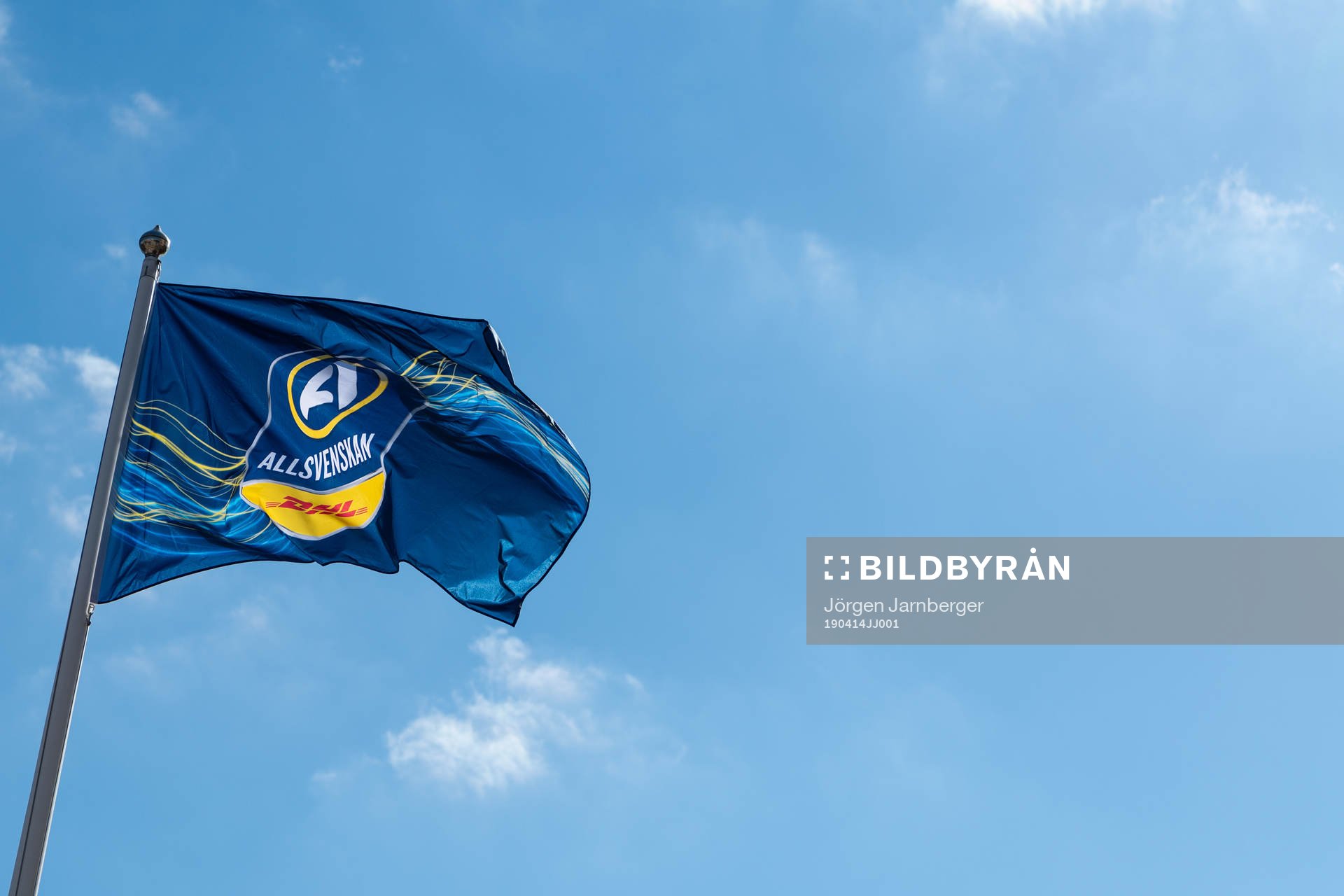 Flagga med Allsvenskans logga