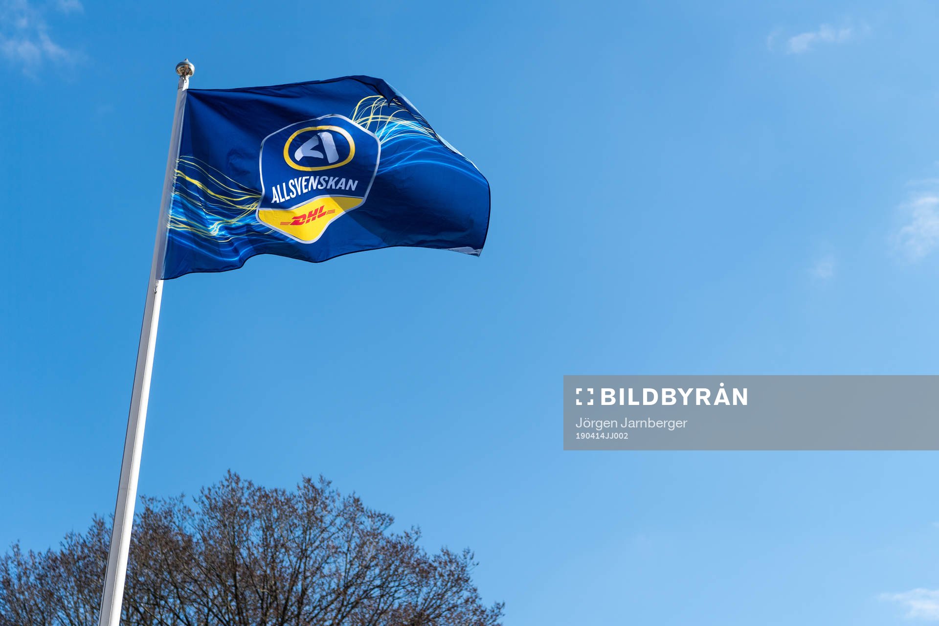 Flagga med Allsvenskans logga
