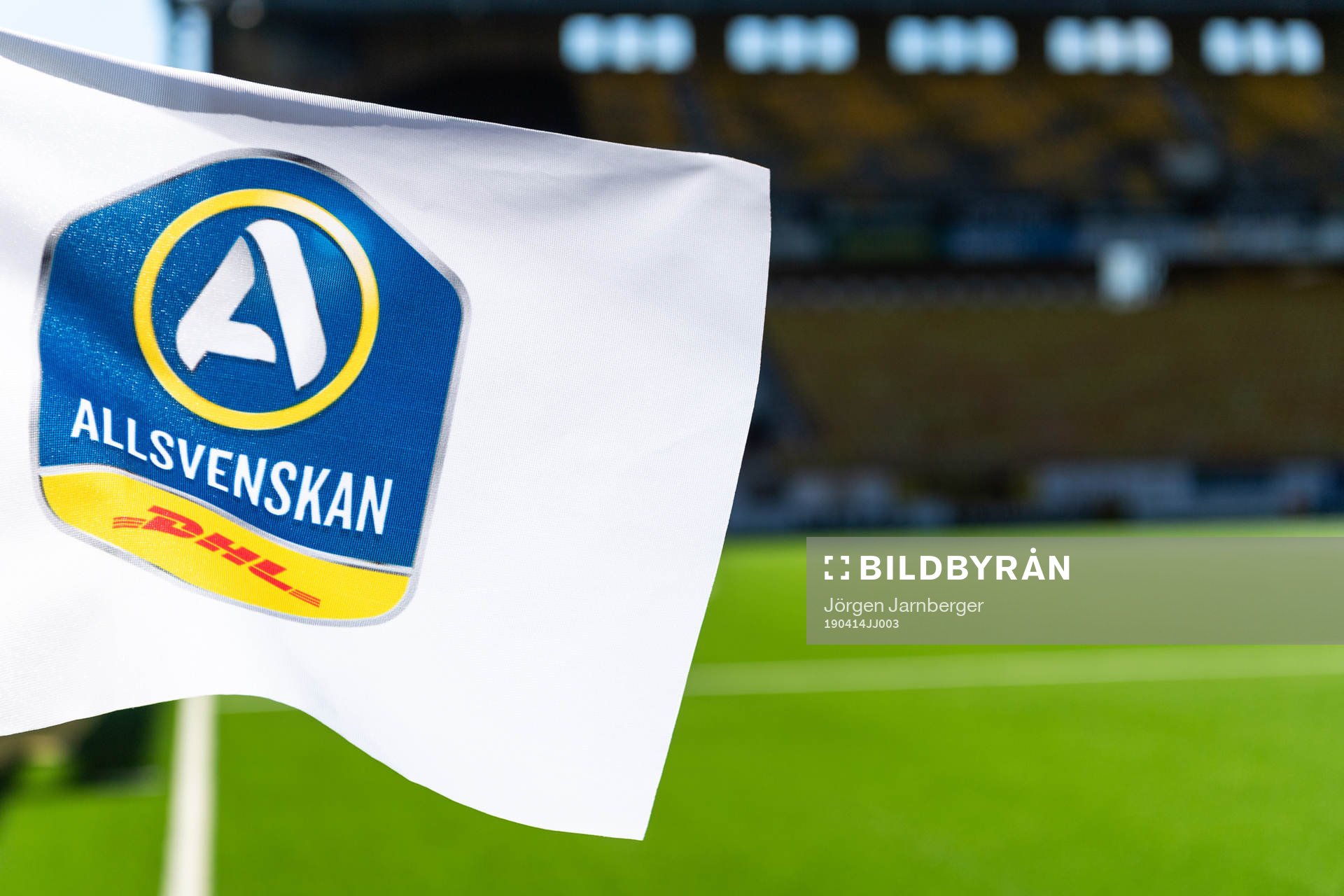 Hörnflagga med Allsvenskans logga