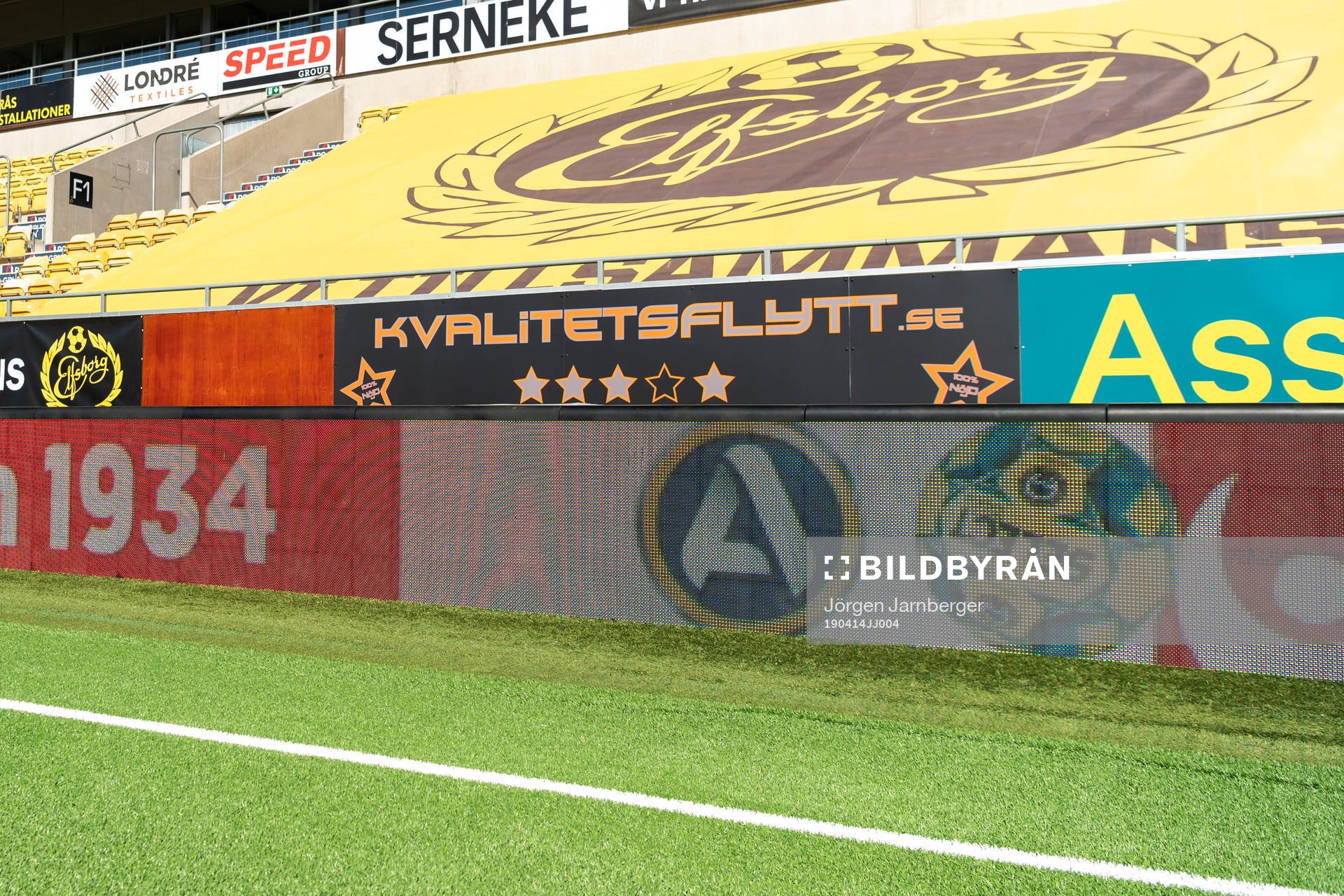 Allsvenskans logga på LED skärm