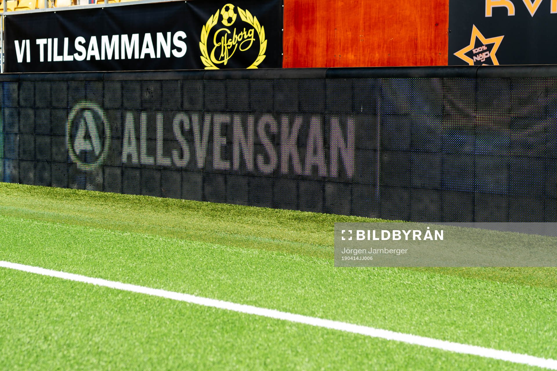 Allsvenskans logga på LED skärm