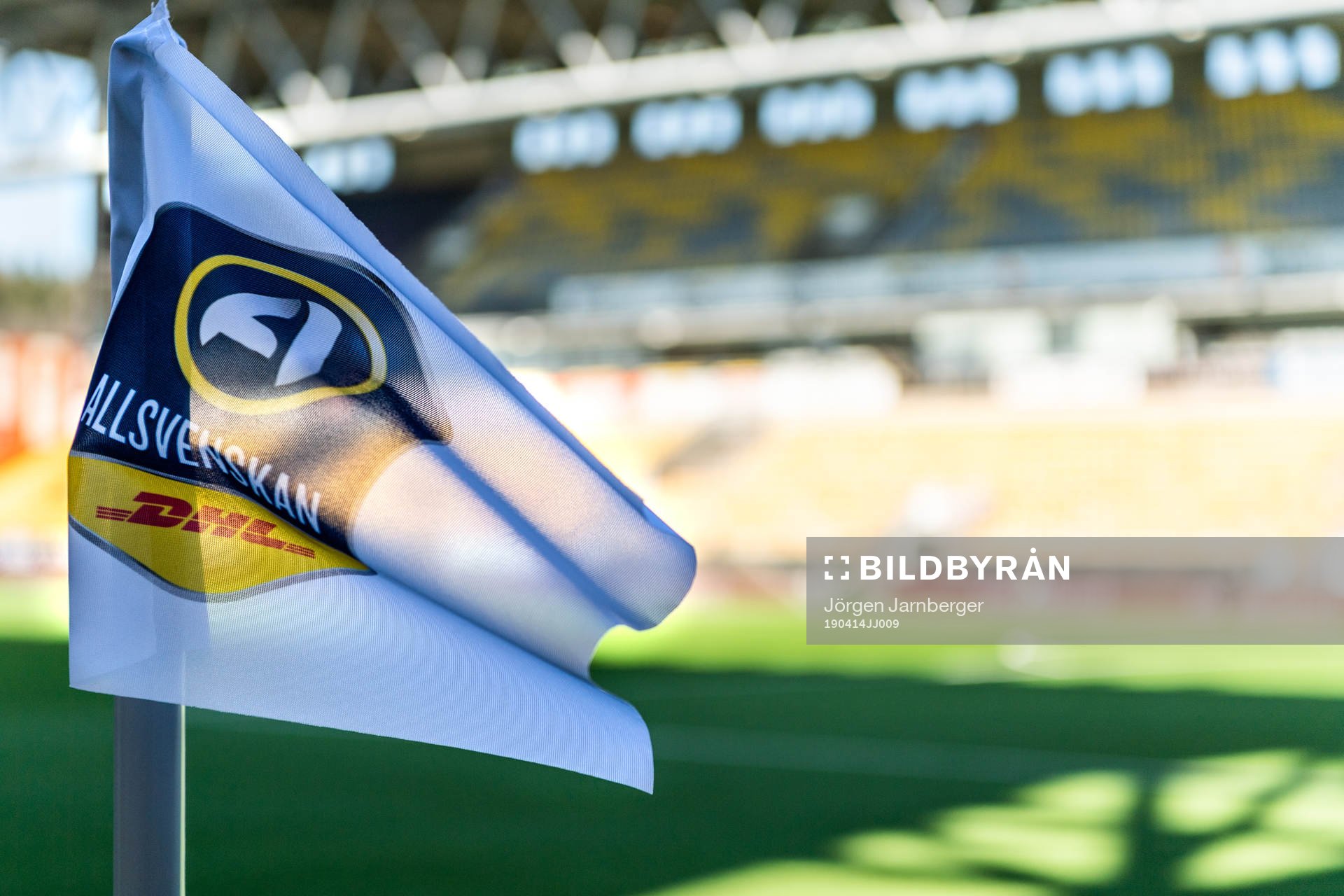 Hörnflagga med Allsvenskans logga