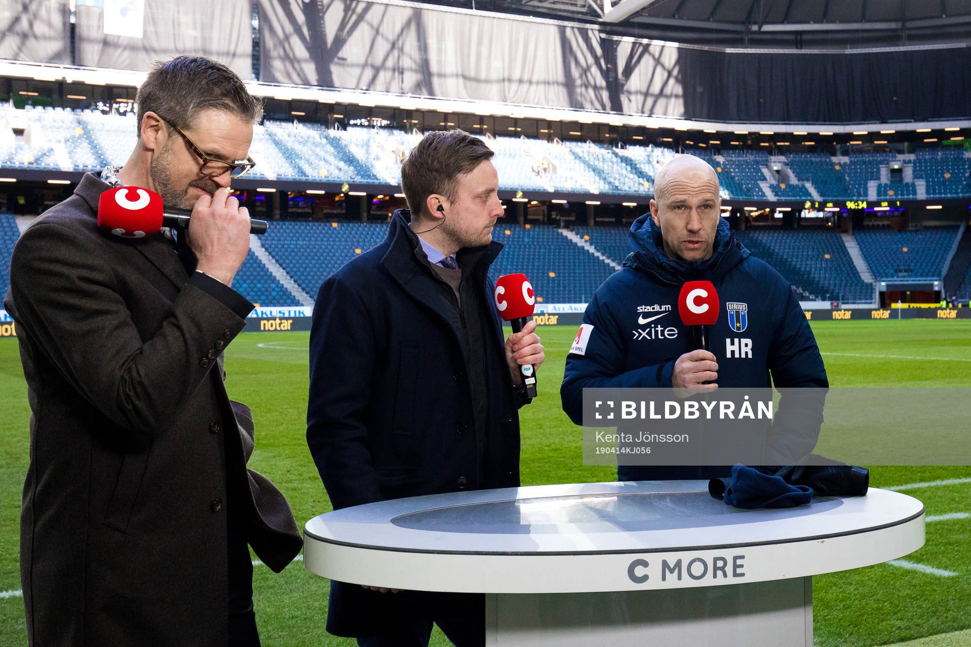 s tränare Rikard Norling, Cmores programledare Axel Pileby