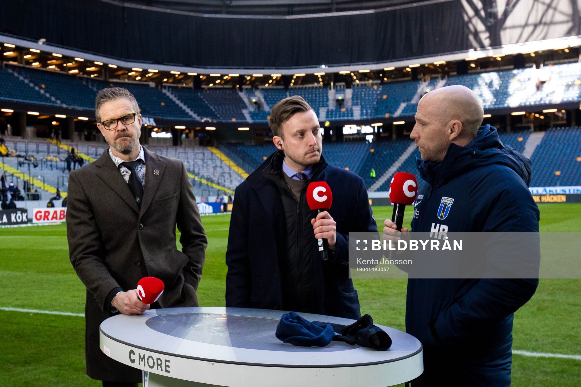 s tränare Rikard Norling, Cmores programledare Axel Pileby