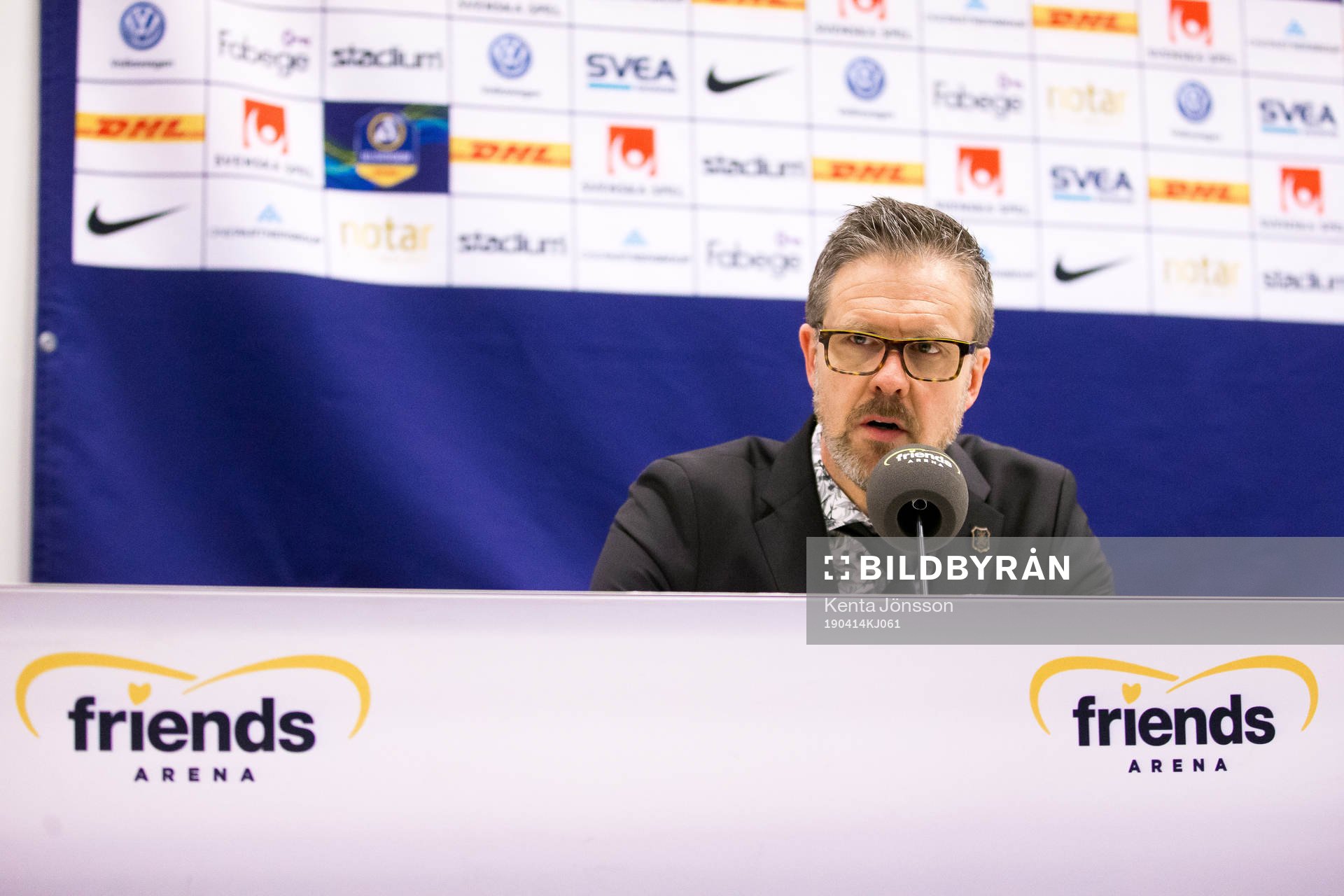 s tränare Rikard Norling på presskonferensen