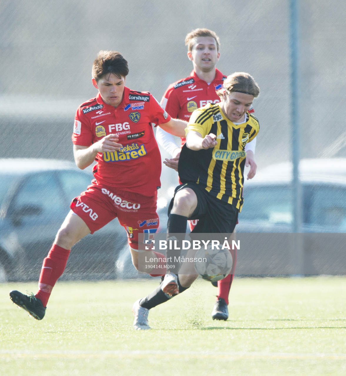 IFK Hässleholms Isak Holmberg i matchen i juniorallsvenskan division 1 mellan IFK Hässleholm och Falkenbergs FF i Hässleholm 14 april 2019.