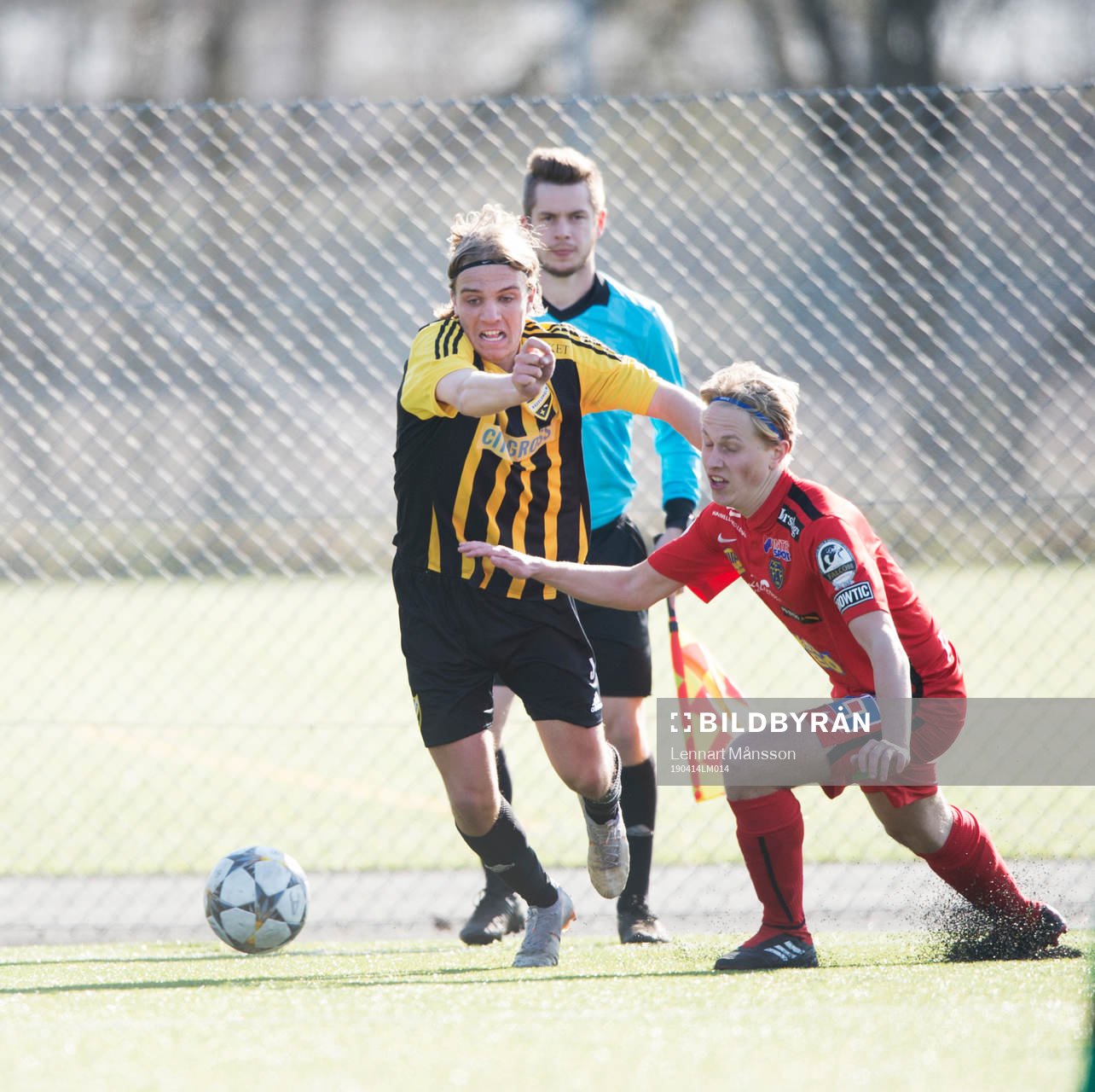 IFK Hässleholms Isak Holmberg i matchen i juniorallsvenskan division 1 mellan IFK Hässleholm och Falkenbergs FF i Hässleholm 14 april 2019.