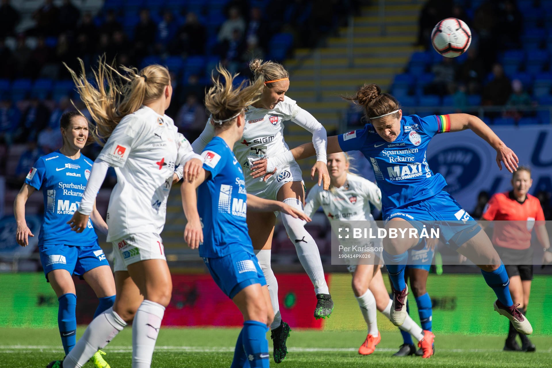 Rosengårds Sanne Troelsgaard nickar mot mål