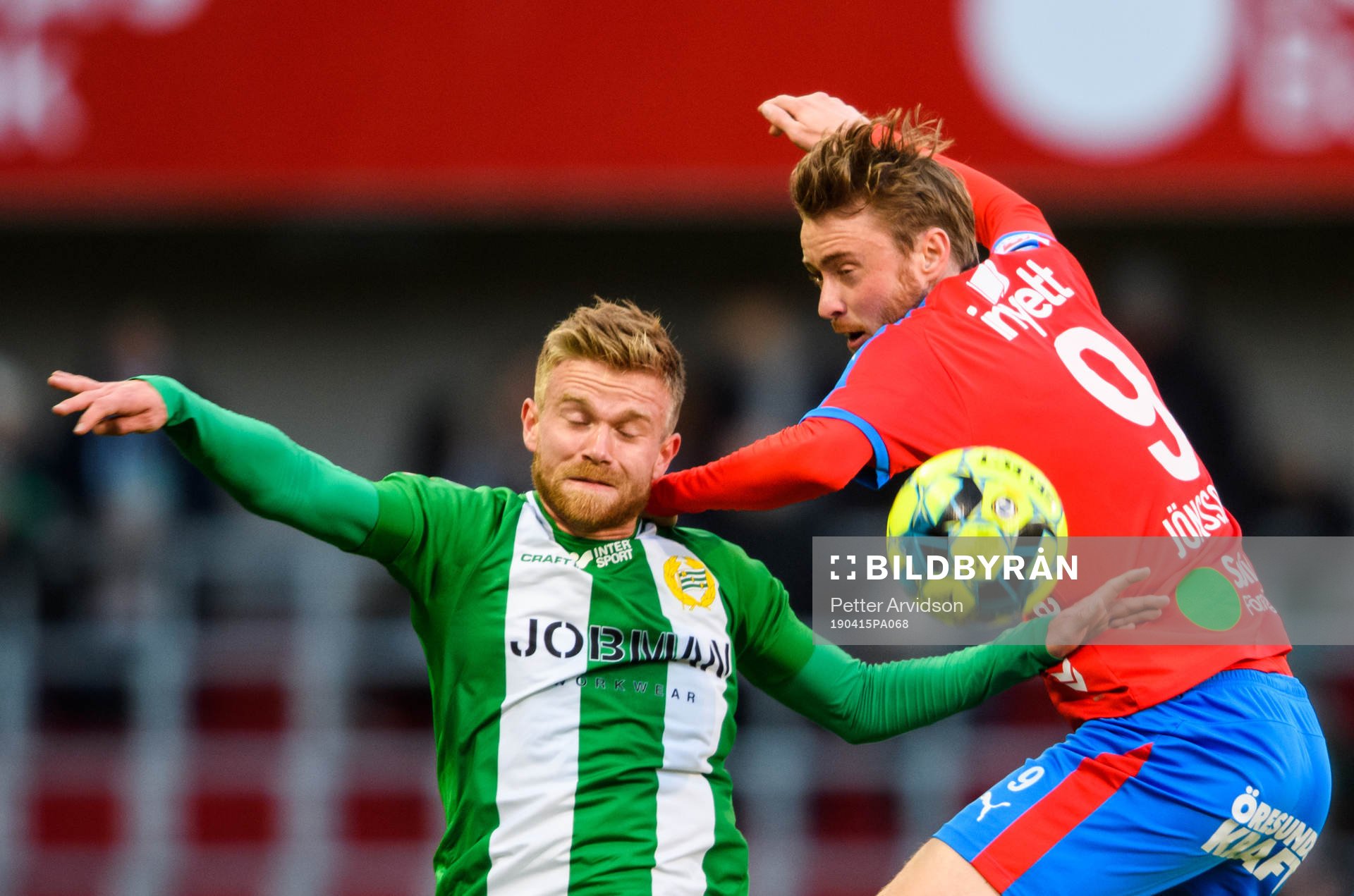 Hammarbys Dennis Widgren och Helsingborgs Rasmus Jönsson