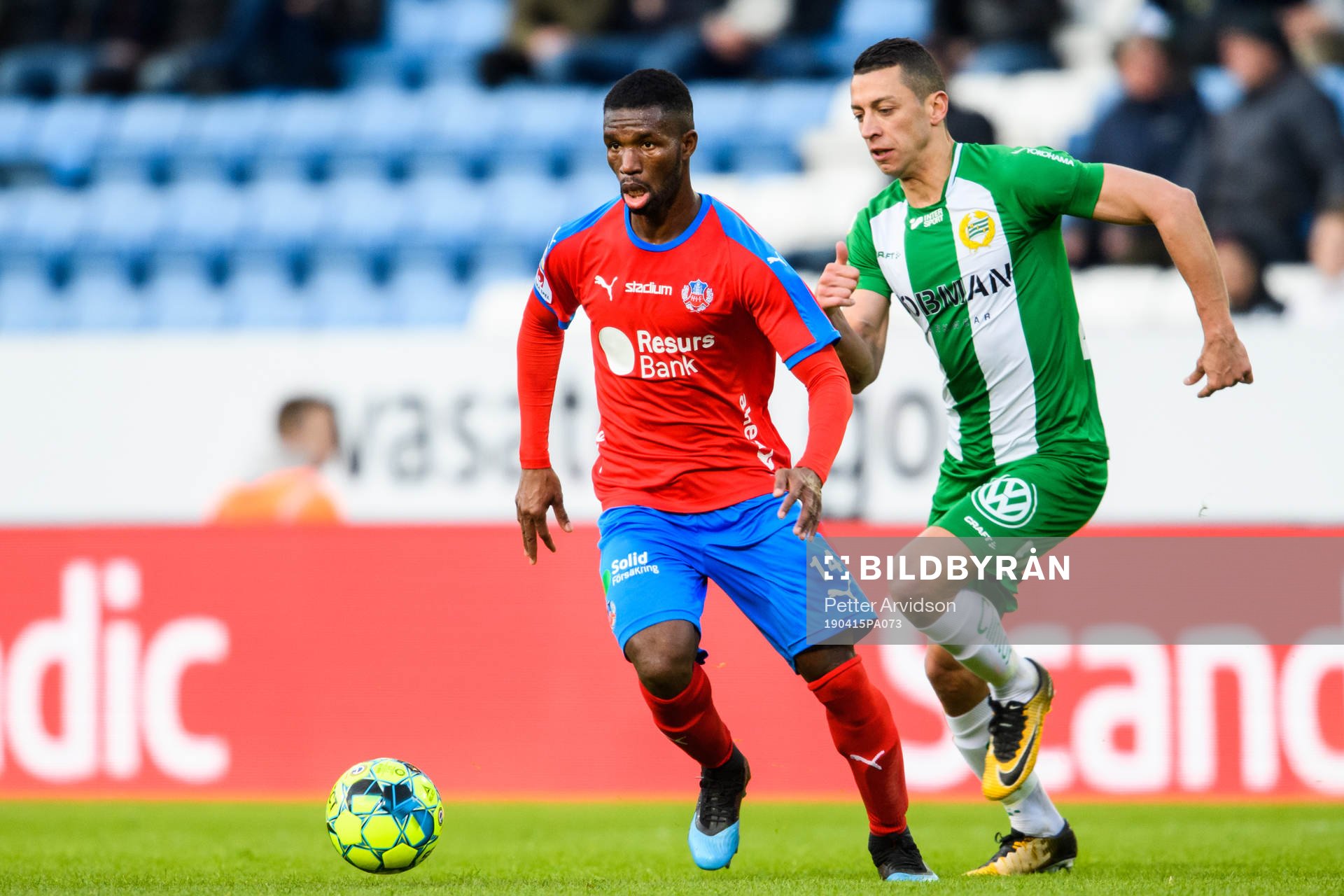 Helsingborgs Mohammed Abubakari och Hammarbys Nikola