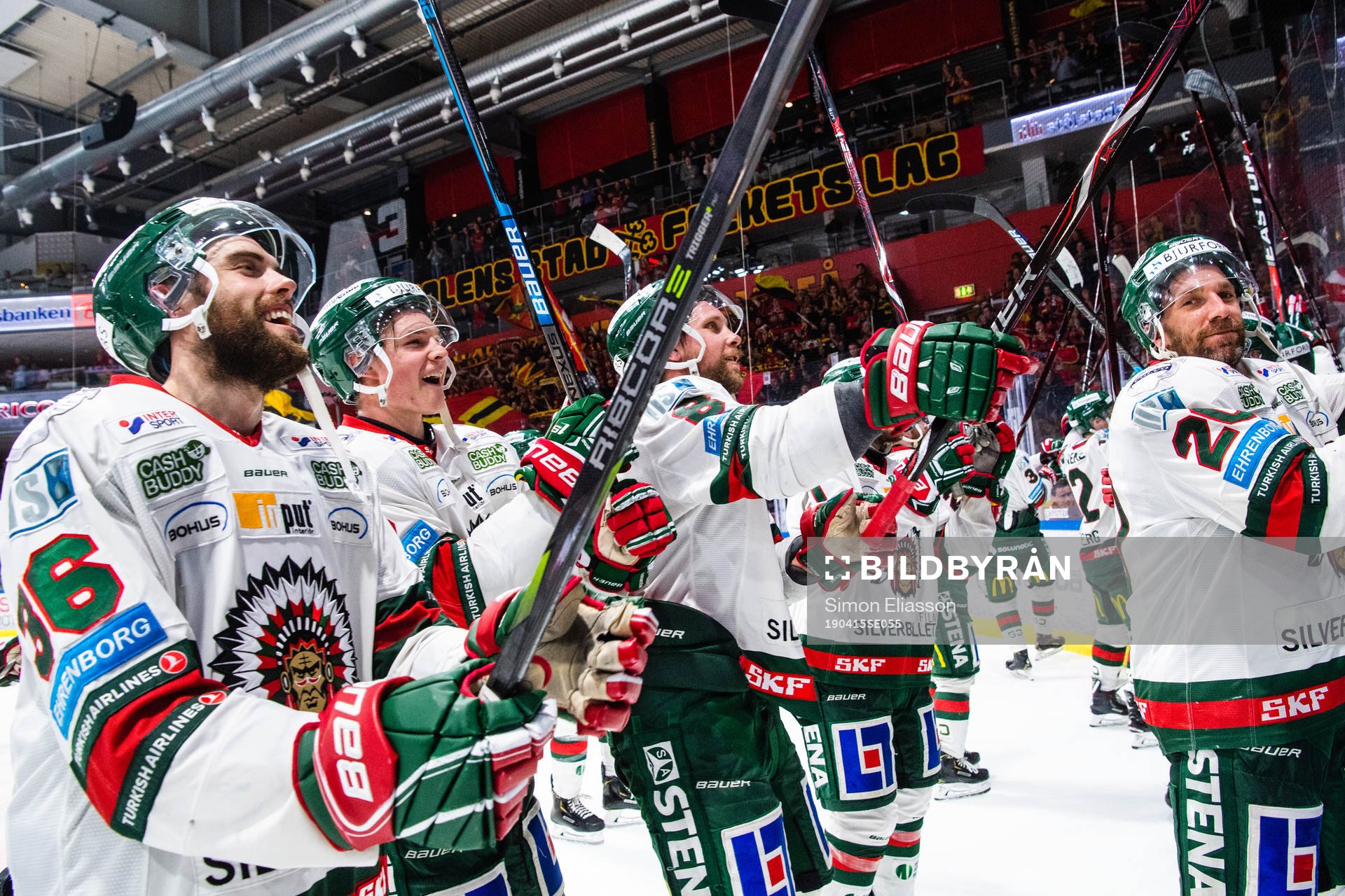 Frölundas Brandon Gormley, Gustav Lindström, Viktor Ekbom
