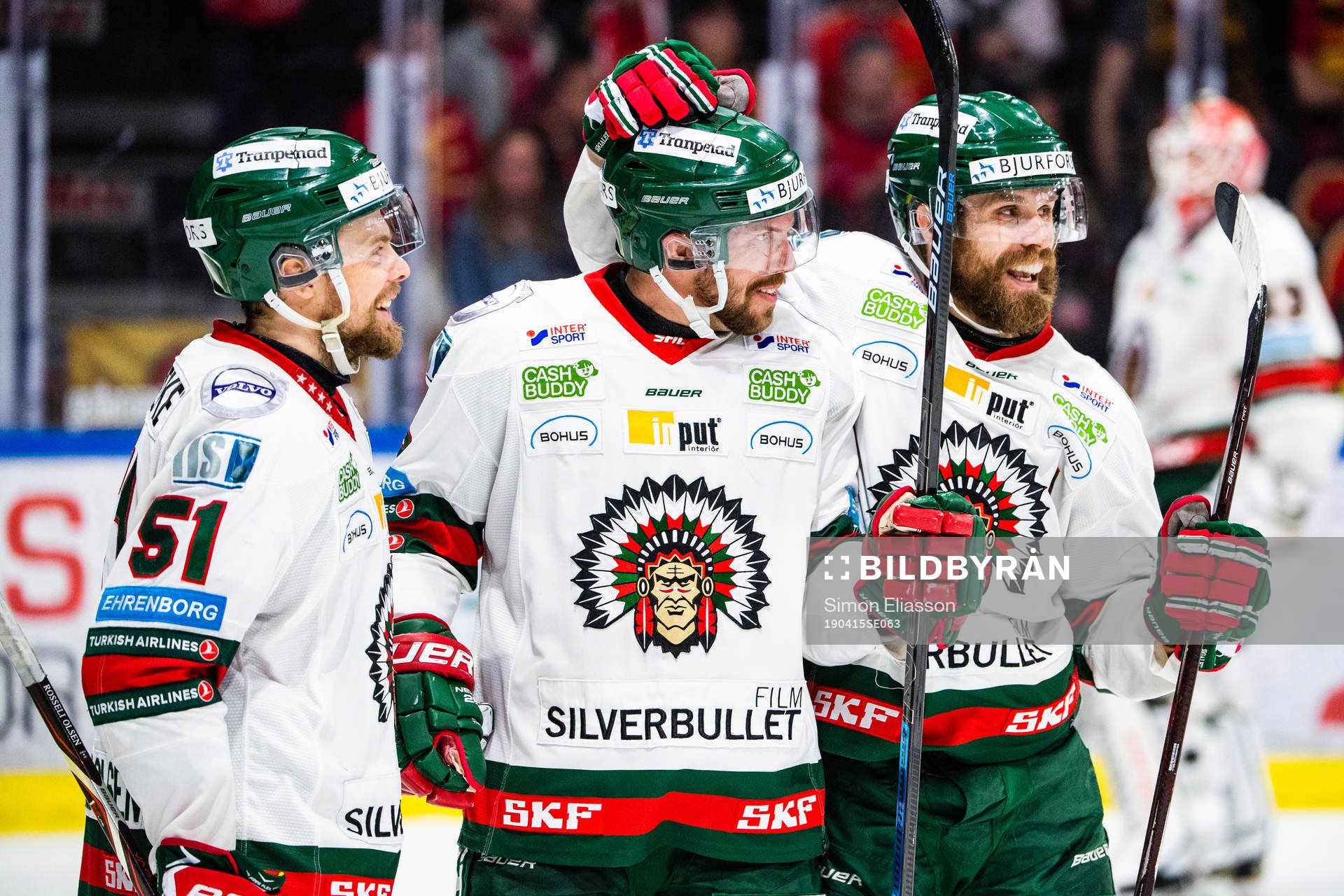 Frölundas Mats Rosseli Olsen, Anders Grönlund och