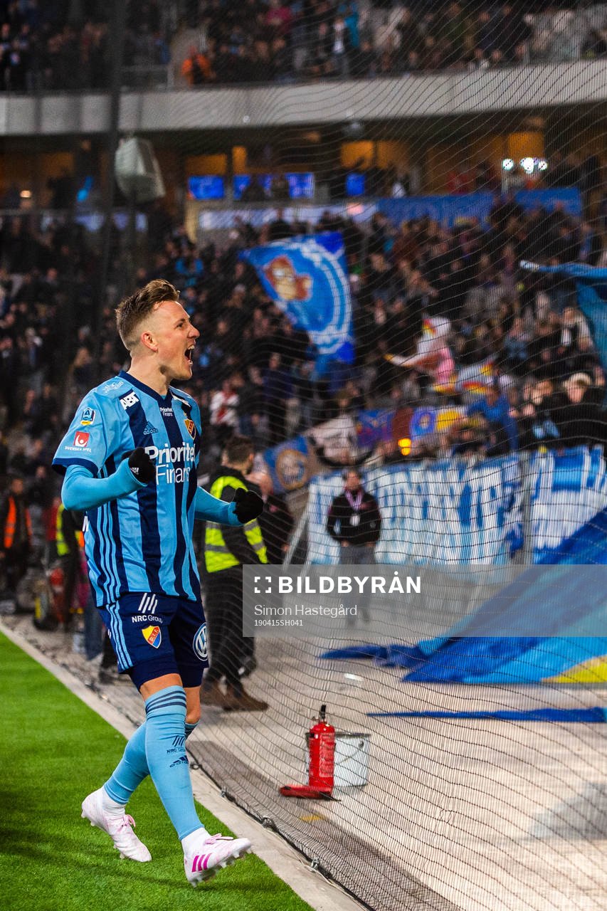Djurgårdens Fredrik Ulvestad jublar