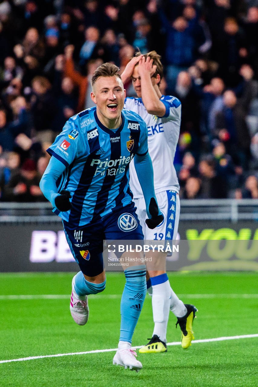 Djurgårdens Fredrik Ulvestad jublar