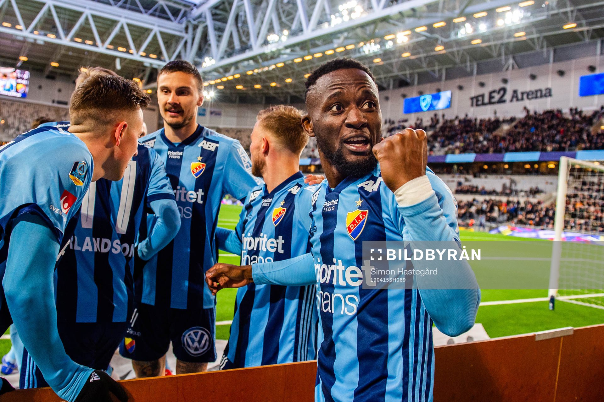 Djurgårdens Mohamed Buya Turay jublar
