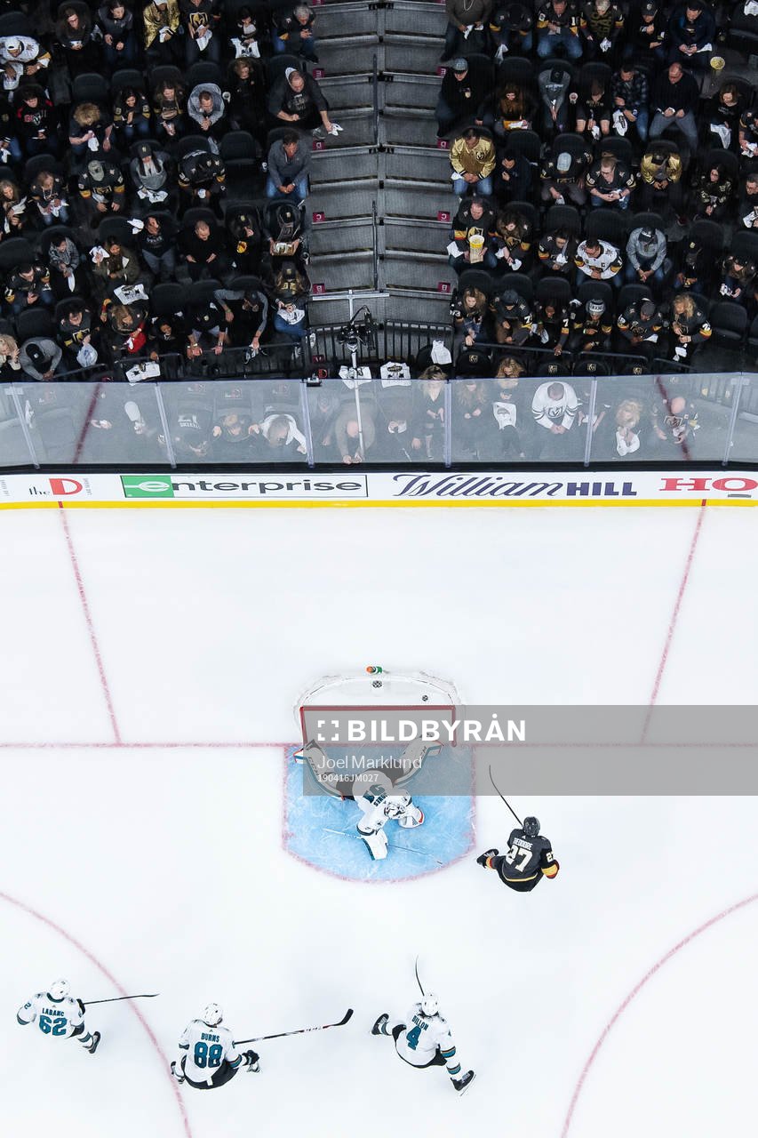 Shea Theodore of Vegas Golden Knights scores 2-0 behind