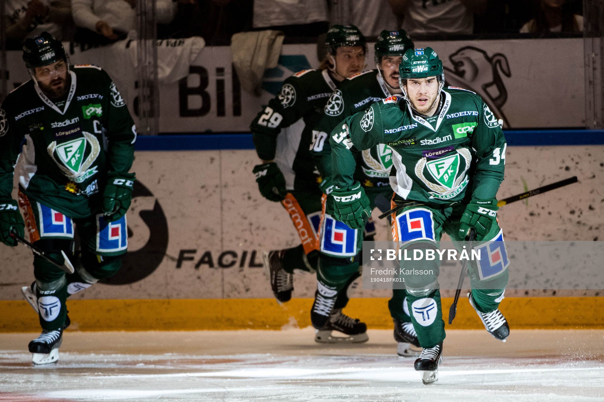 Färjestads Michael Lindqvist jublar