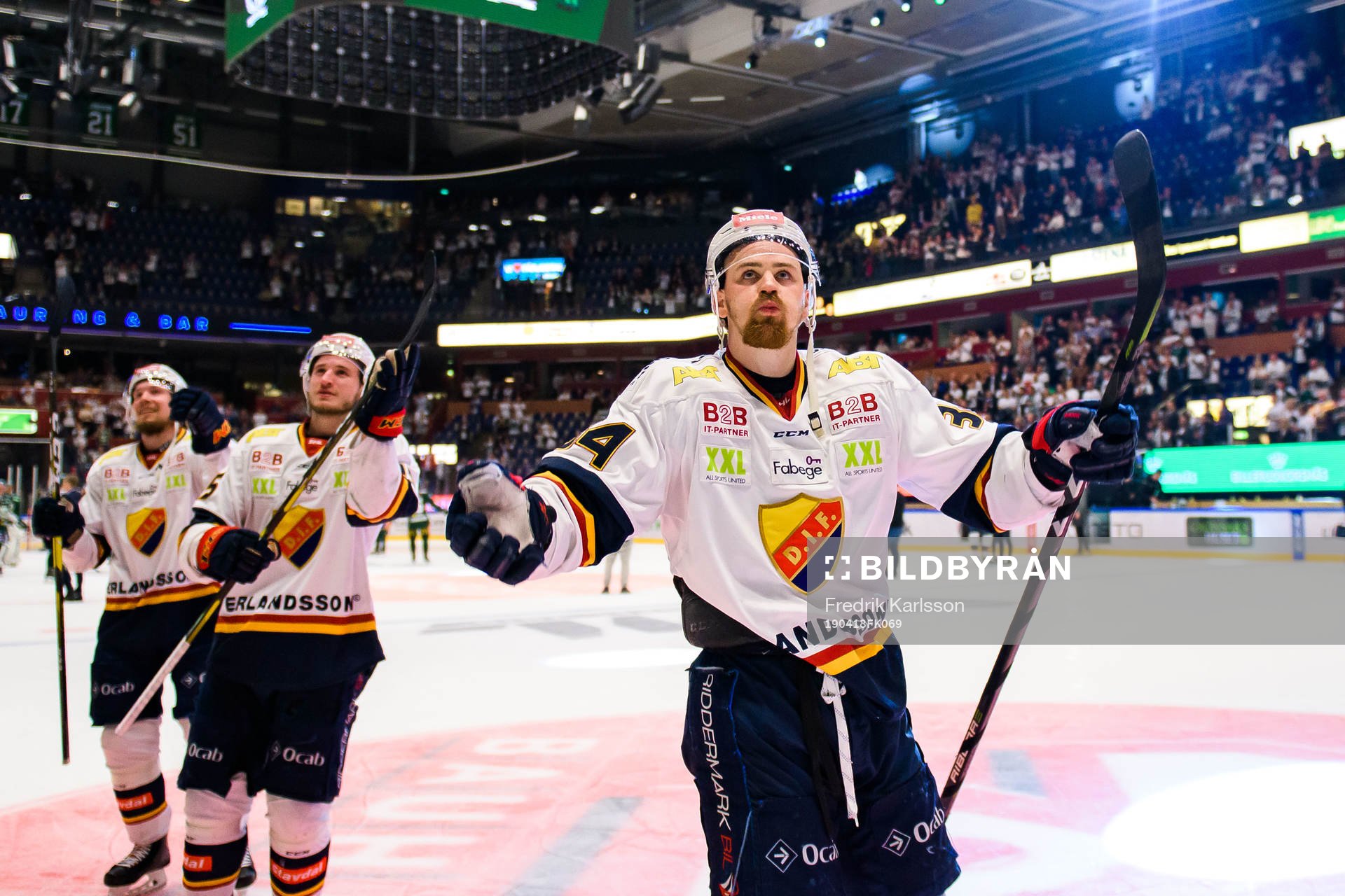 Djurgårdens spelare jublar