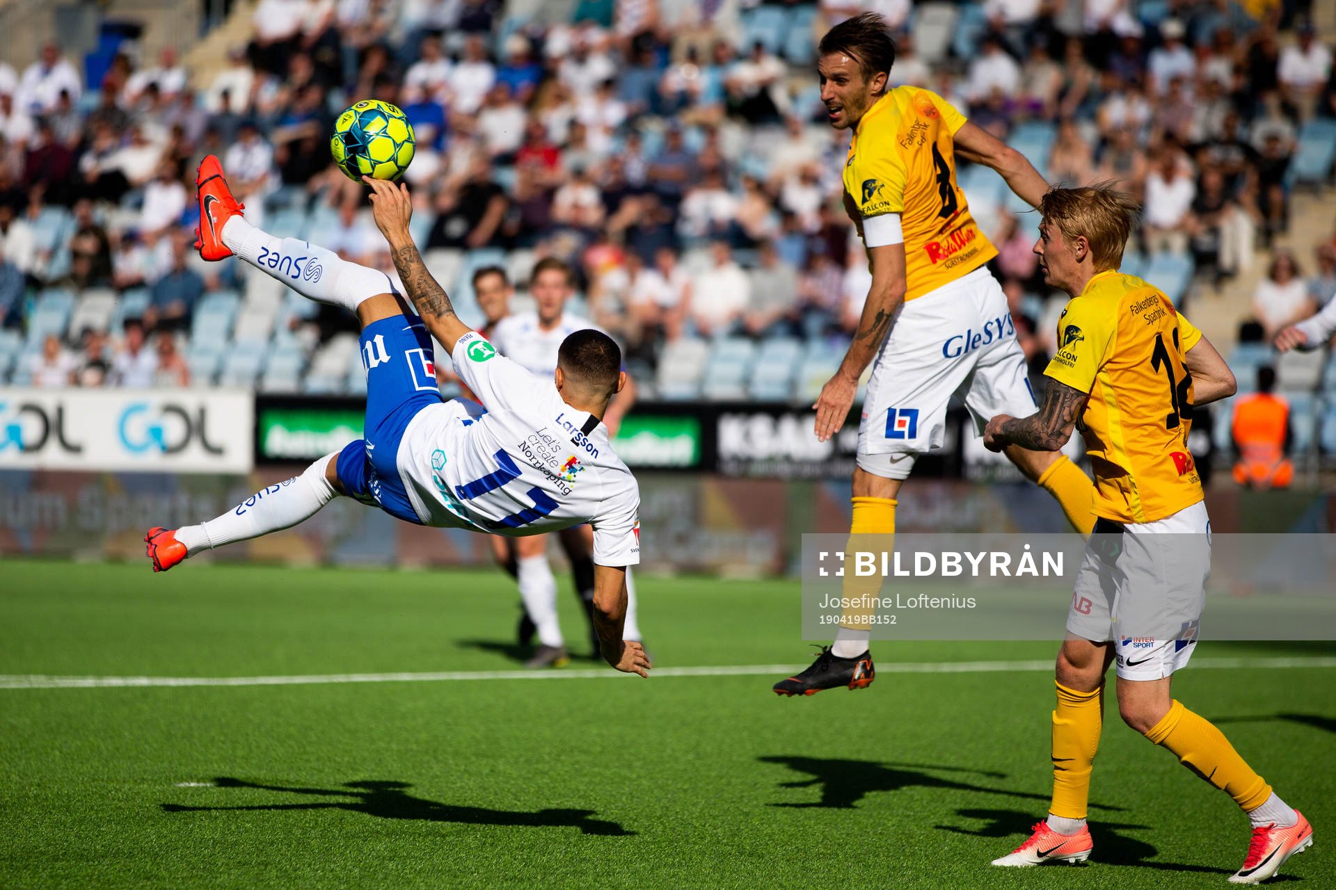 IFK Norrköpings Jordan Larsson med en cykelspark