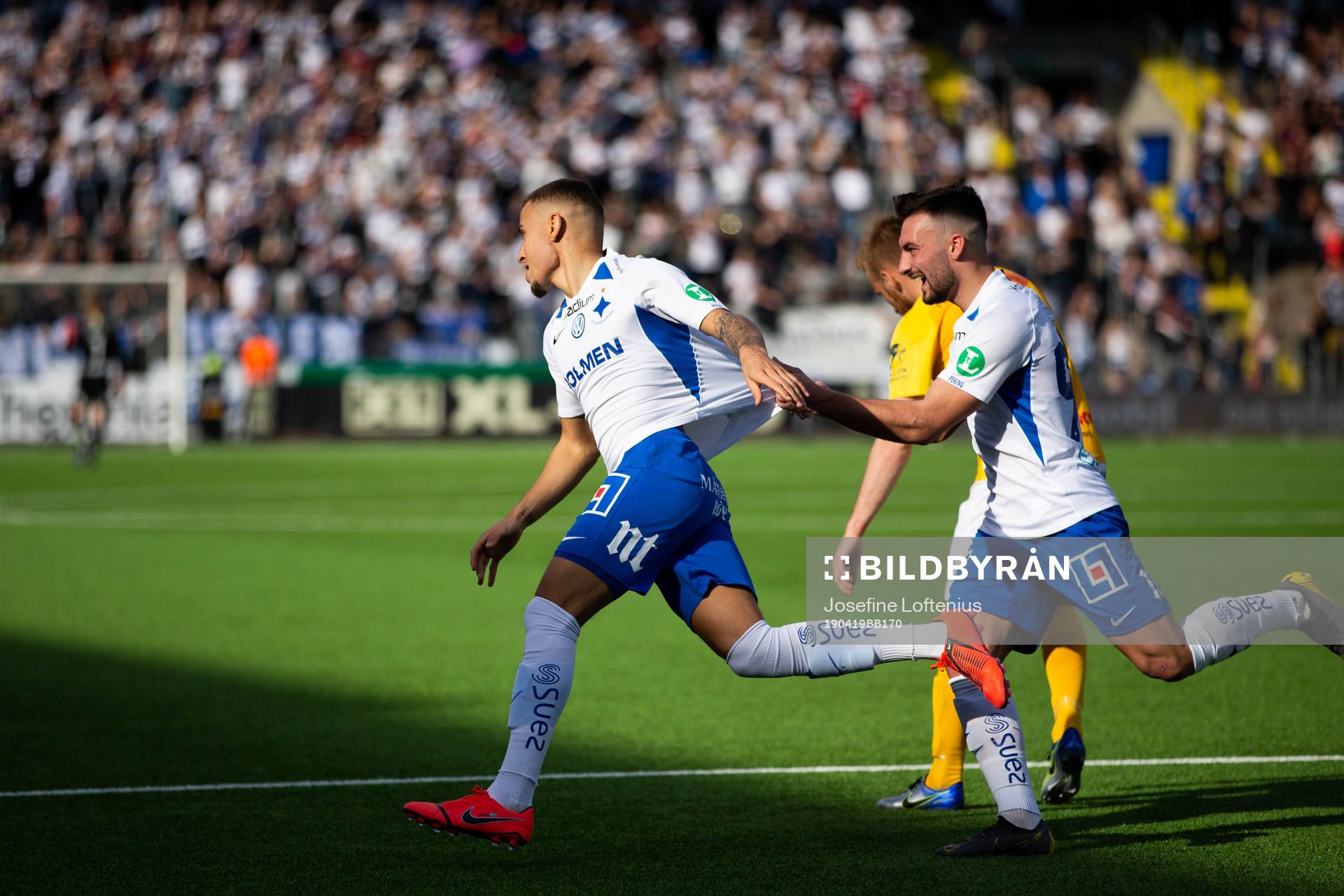 IFK Norrköpings Jordan Larsson jublar med Sead Haksabanovic