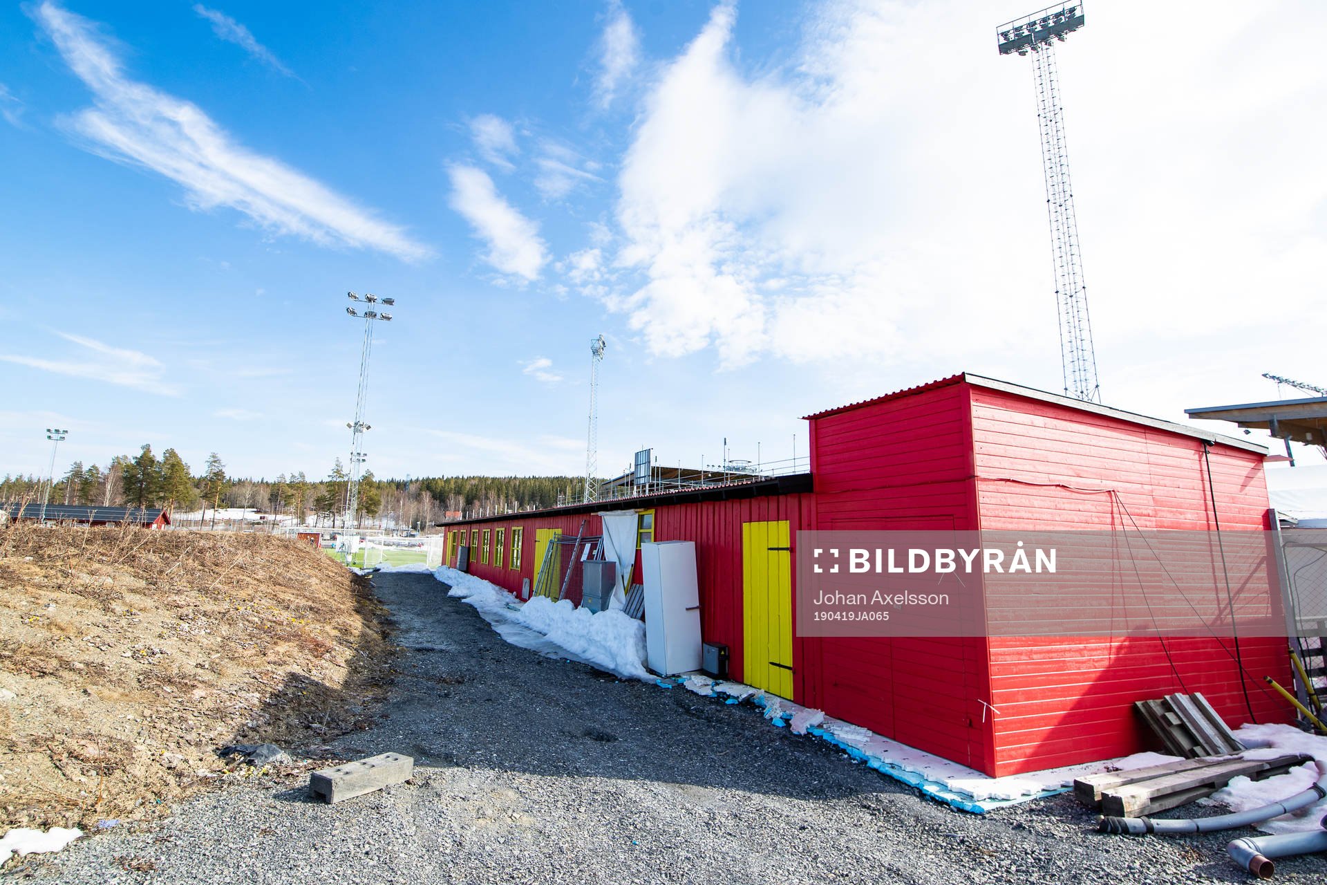 Vy över restaurangen på Jämtkraft Arena under fotbollsmatchen i Allsvenskan mellan Östersund och Elfsborg den 19 April 2019 i Östersund.