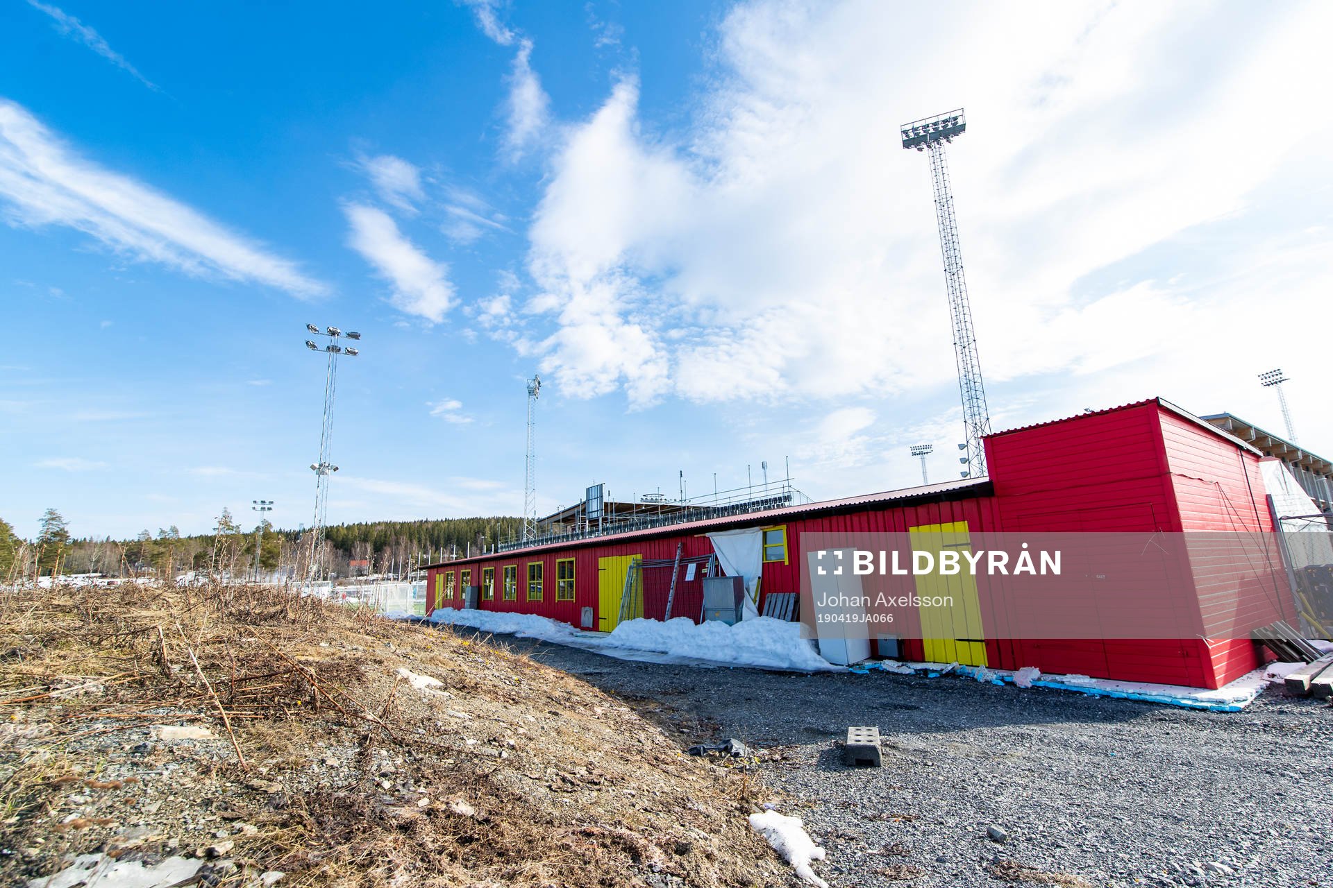 Vy över restaurangen på Jämtkraft Arena under fotbollsmatchen i Allsvenskan mellan Östersund och Elfsborg den 19 April 2019 i Östersund.