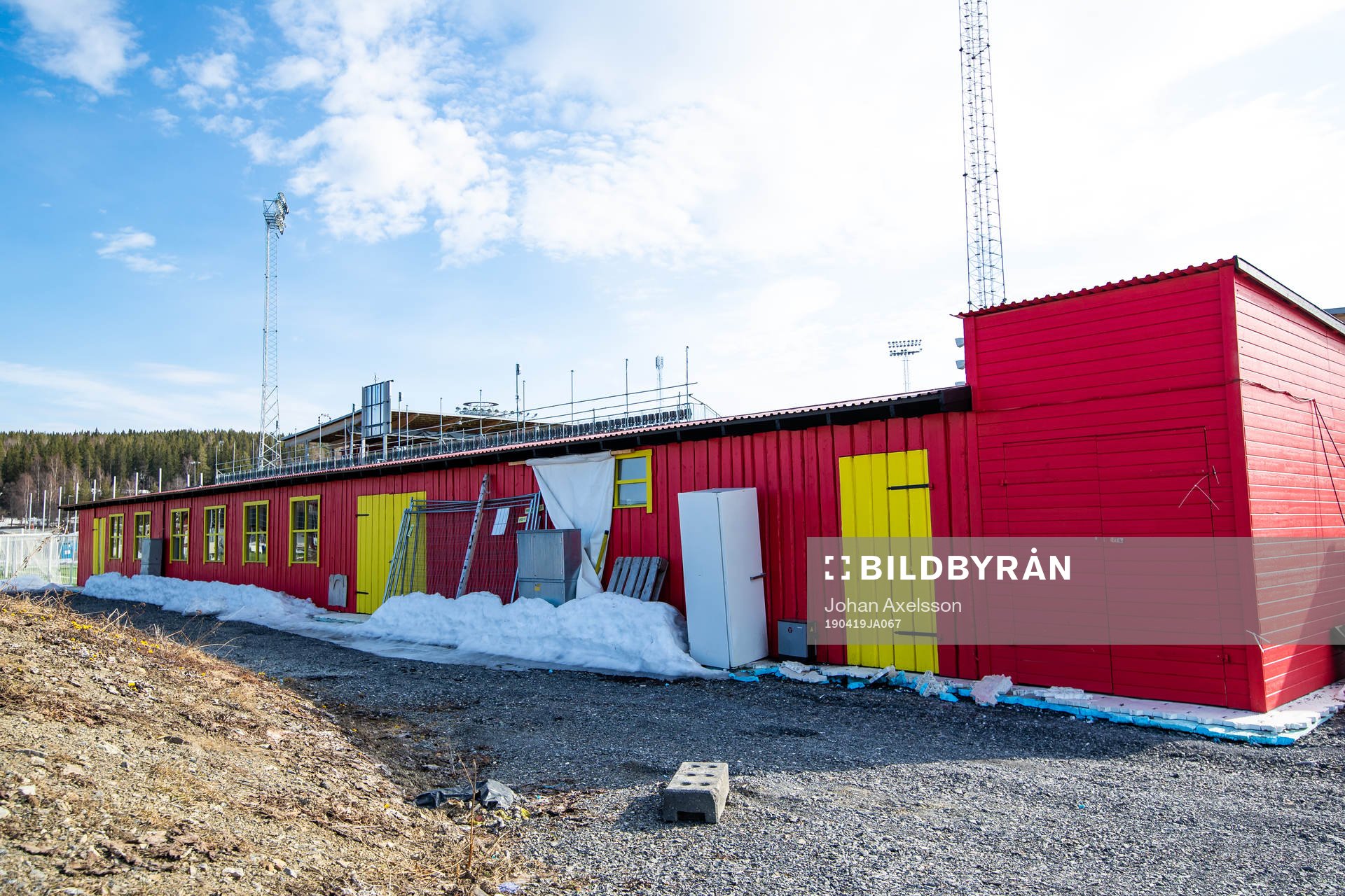 Vy över restaurangen på Jämtkraft Arena under fotbollsmatchen i Allsvenskan mellan Östersund och Elfsborg den 19 April 2019 i Östersund.