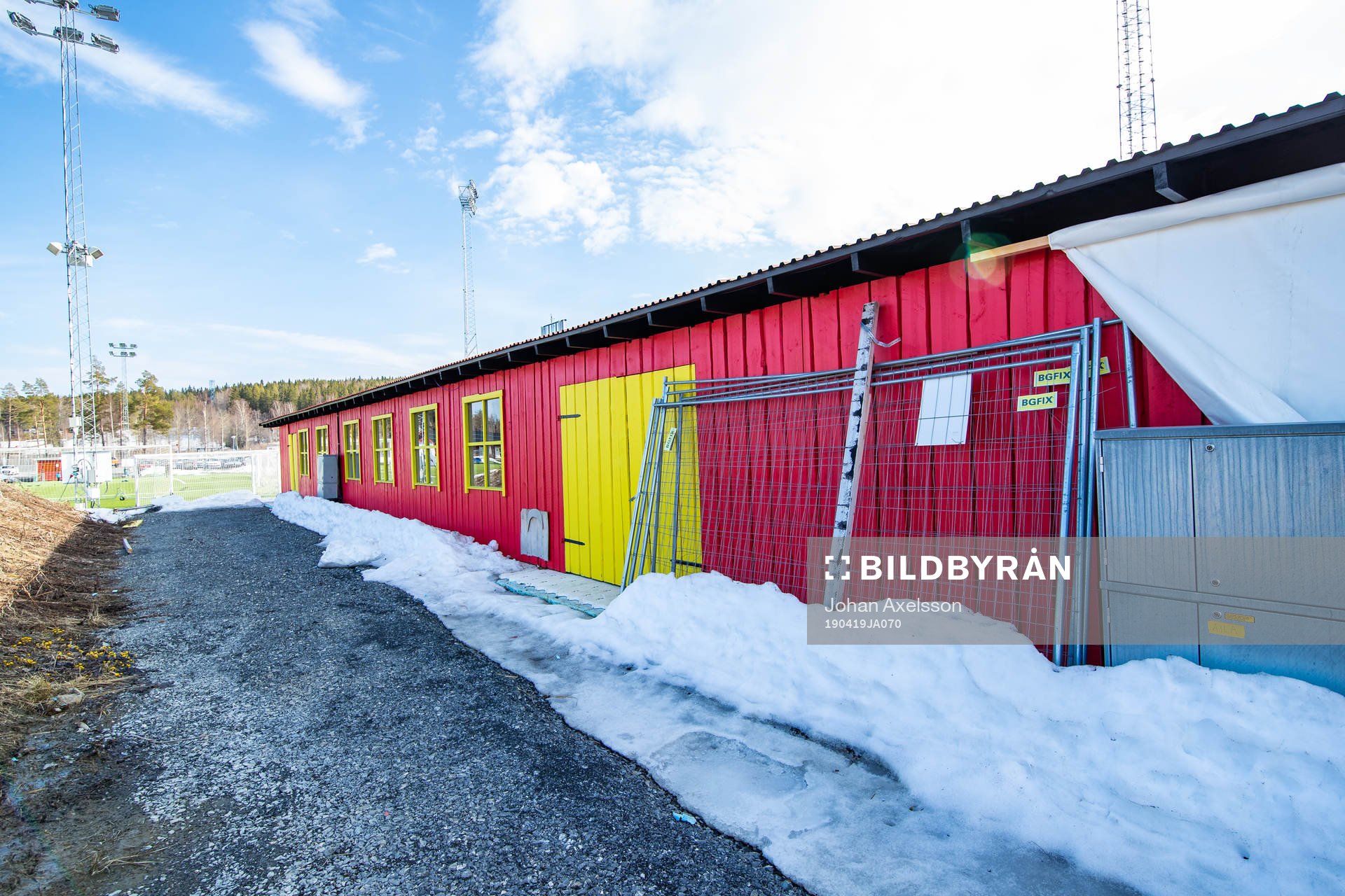 Vy över restaurangen på Jämtkraft Arena under fotbollsmatchen i Allsvenskan mellan Östersund och Elfsborg den 19 April 2019 i Östersund.