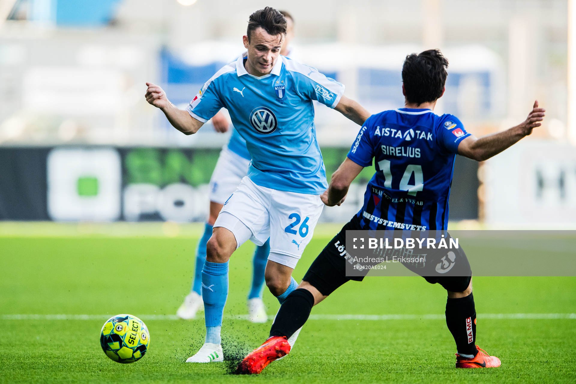 Malmö FFs Andreas Vindheim och Sirius Ian Sirelius