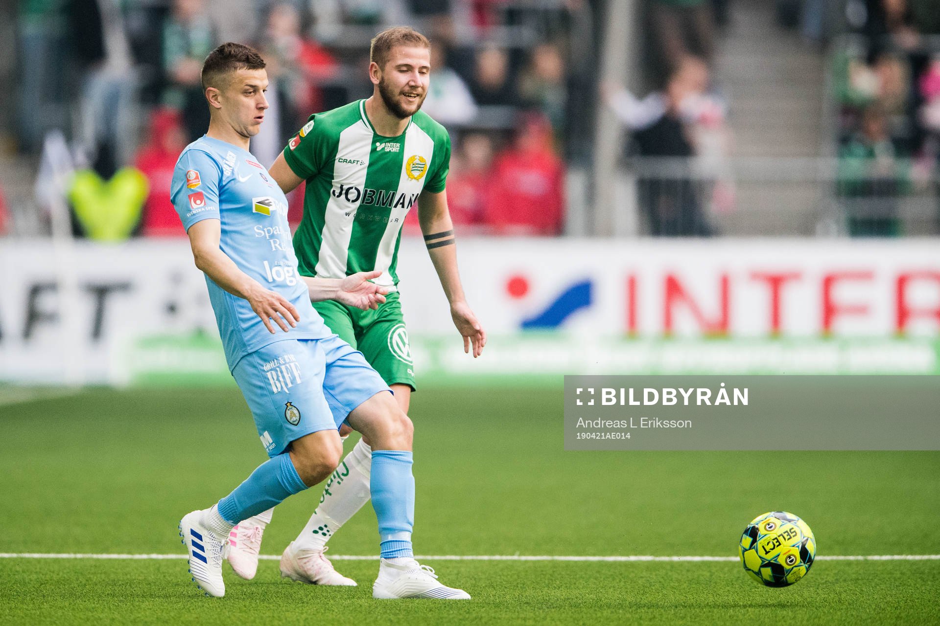 AFC Eskilstunas Ivan Bobko och Hammarbys Darijan Bojanic