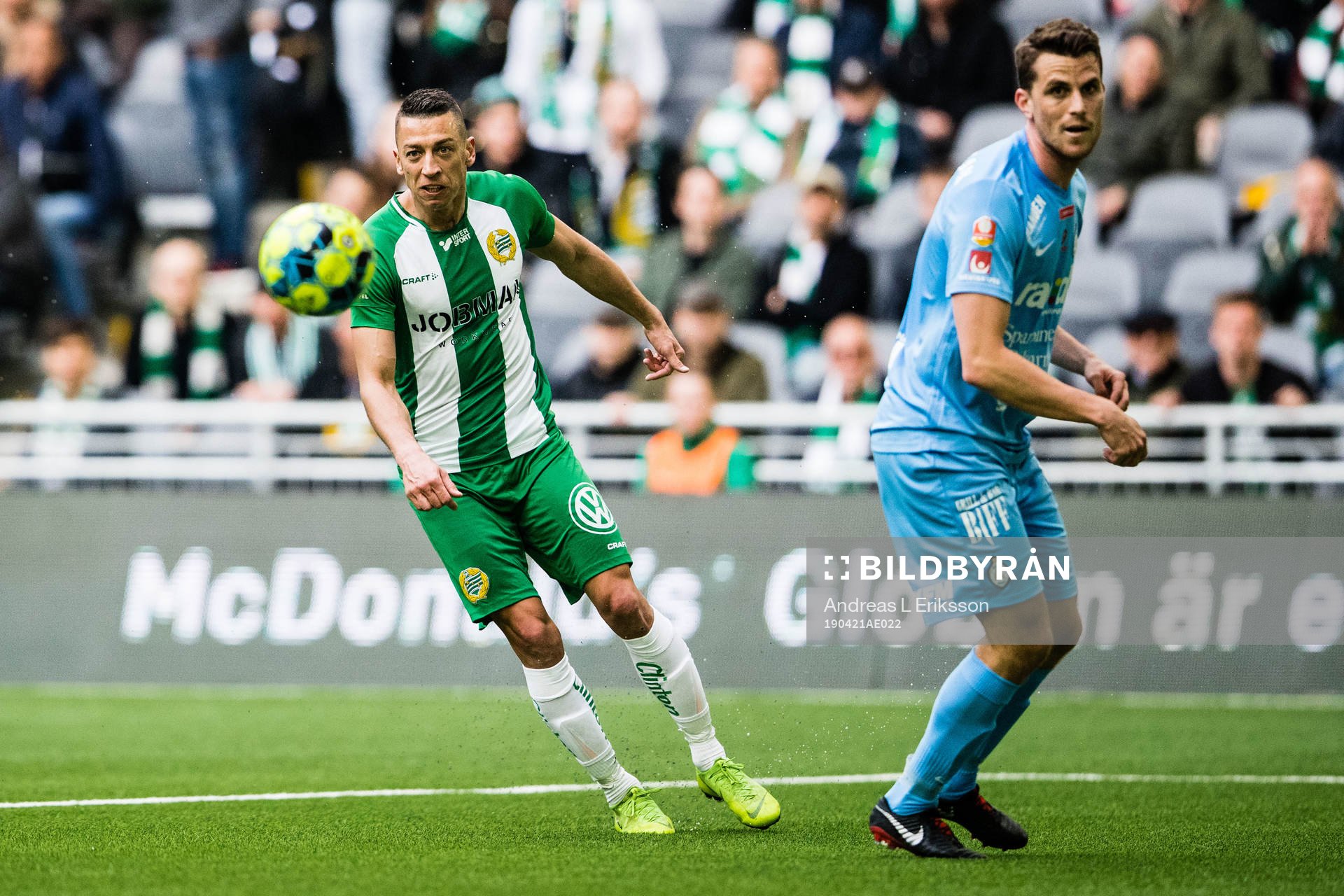 Hammarbys Nikola Djurdjic och AFC Eskilstunas Jesper