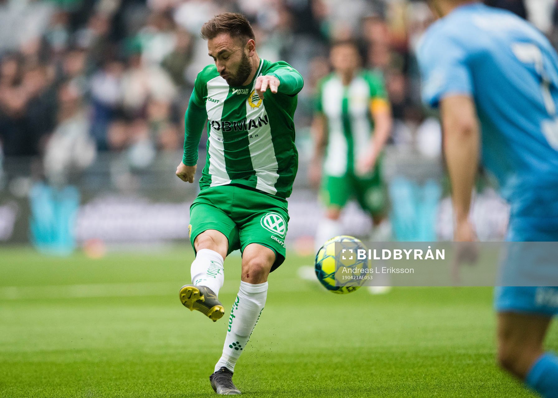 Hammarbys Muamer Tankovic med ett skott