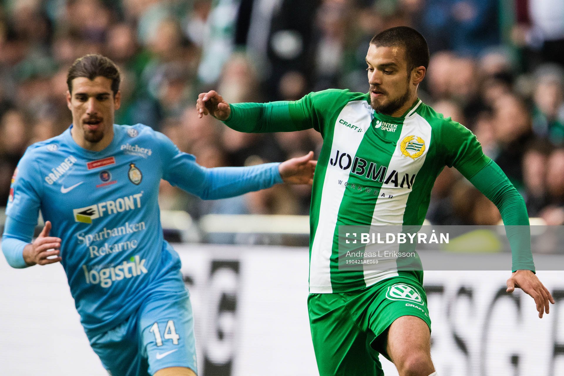 AFC Eskilstunas Christijan Miljevic och Hammarbys Vladimir