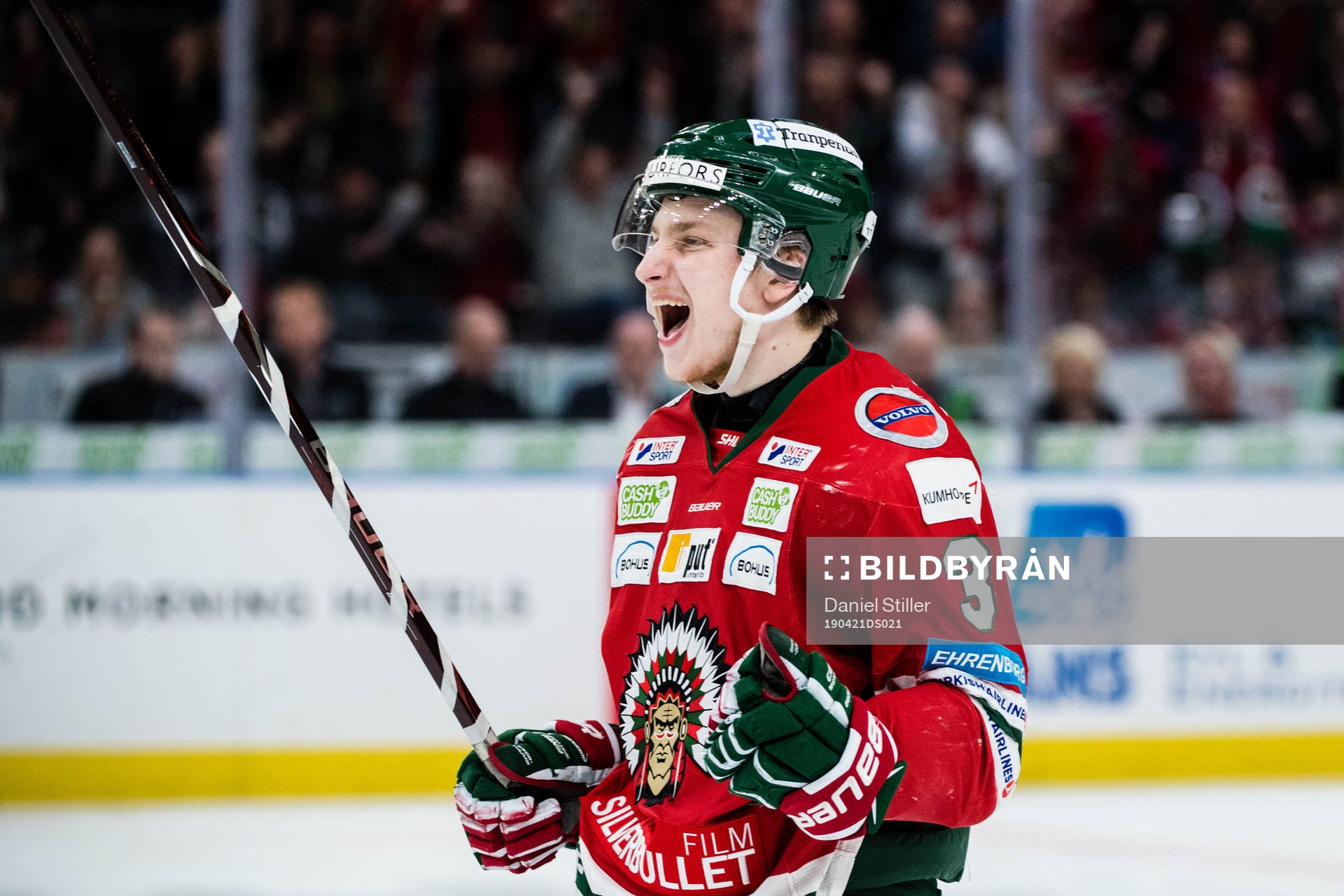 Frölundas Jacob Moverare jublar