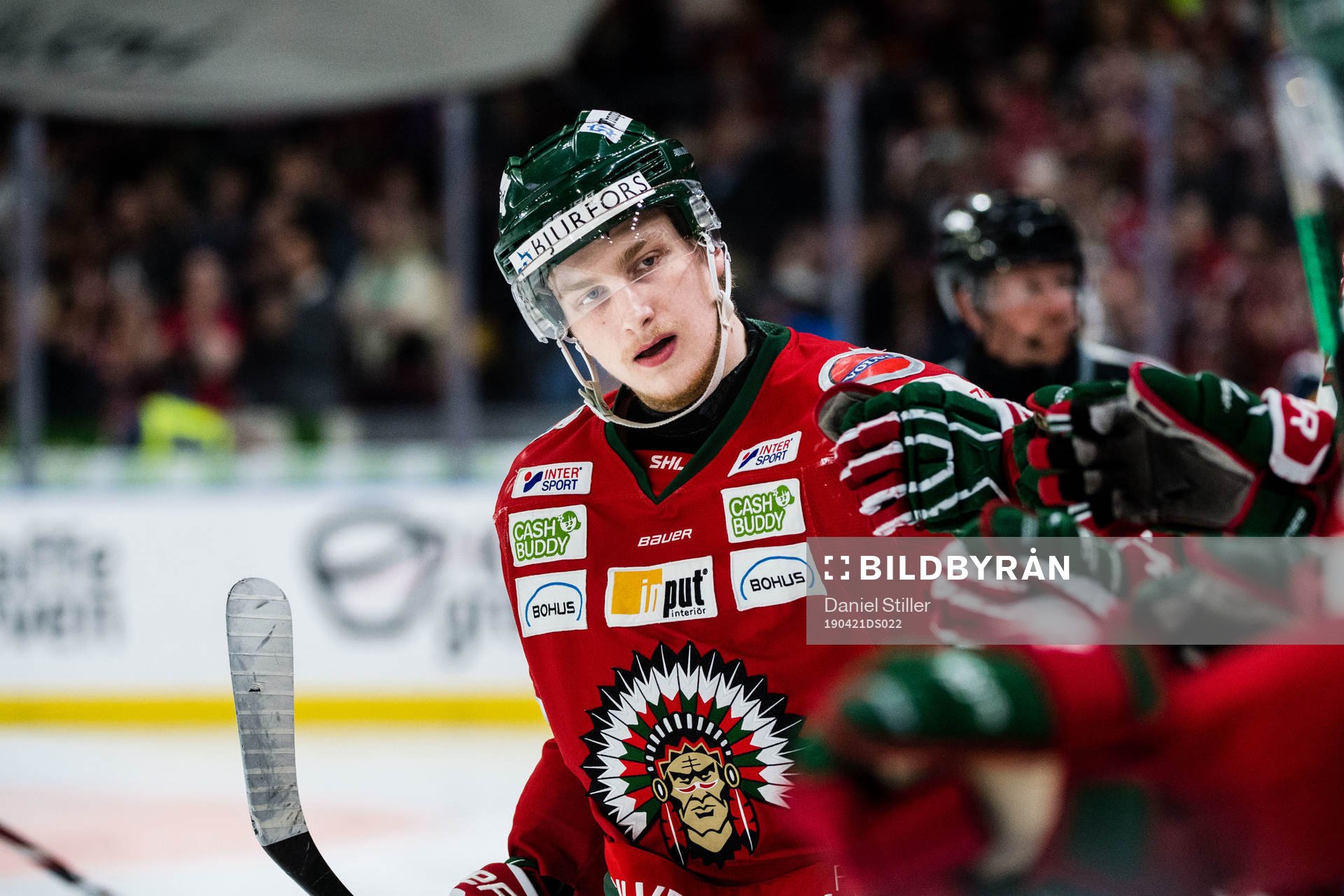 Frölundas Jacob Moverare jublar