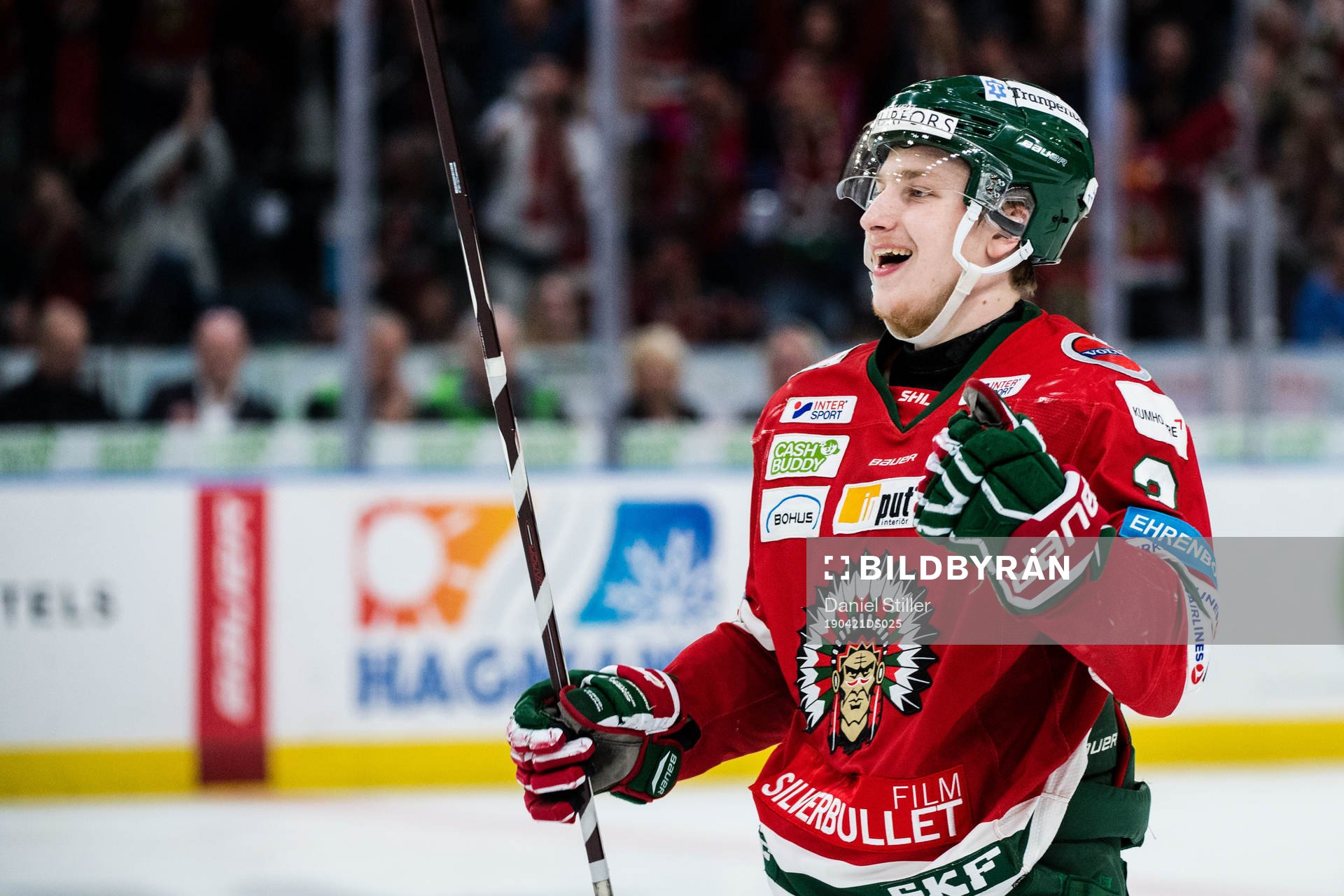 Frölundas Jacob Moverare jublar