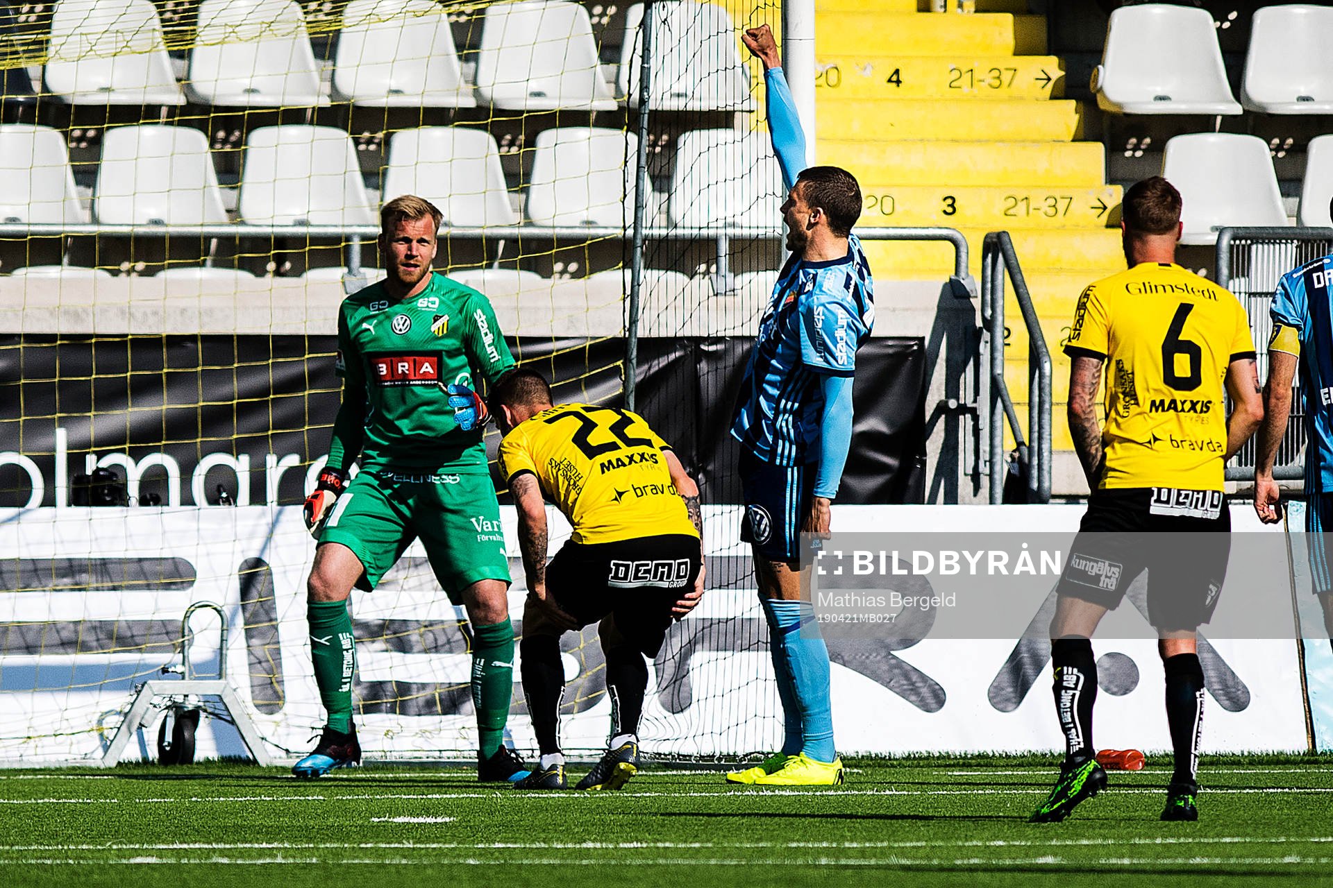 Djurgårdens Erik Berg  jublar