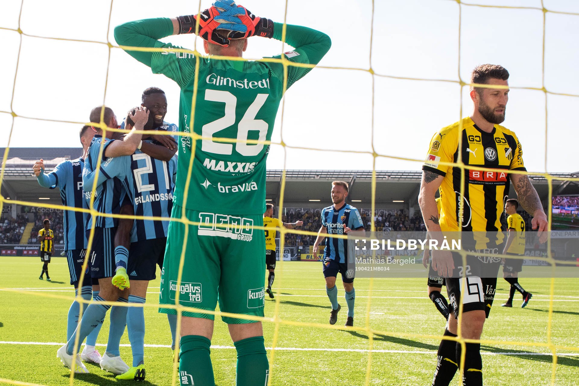 Djurgårdens Erik Berg jublar
