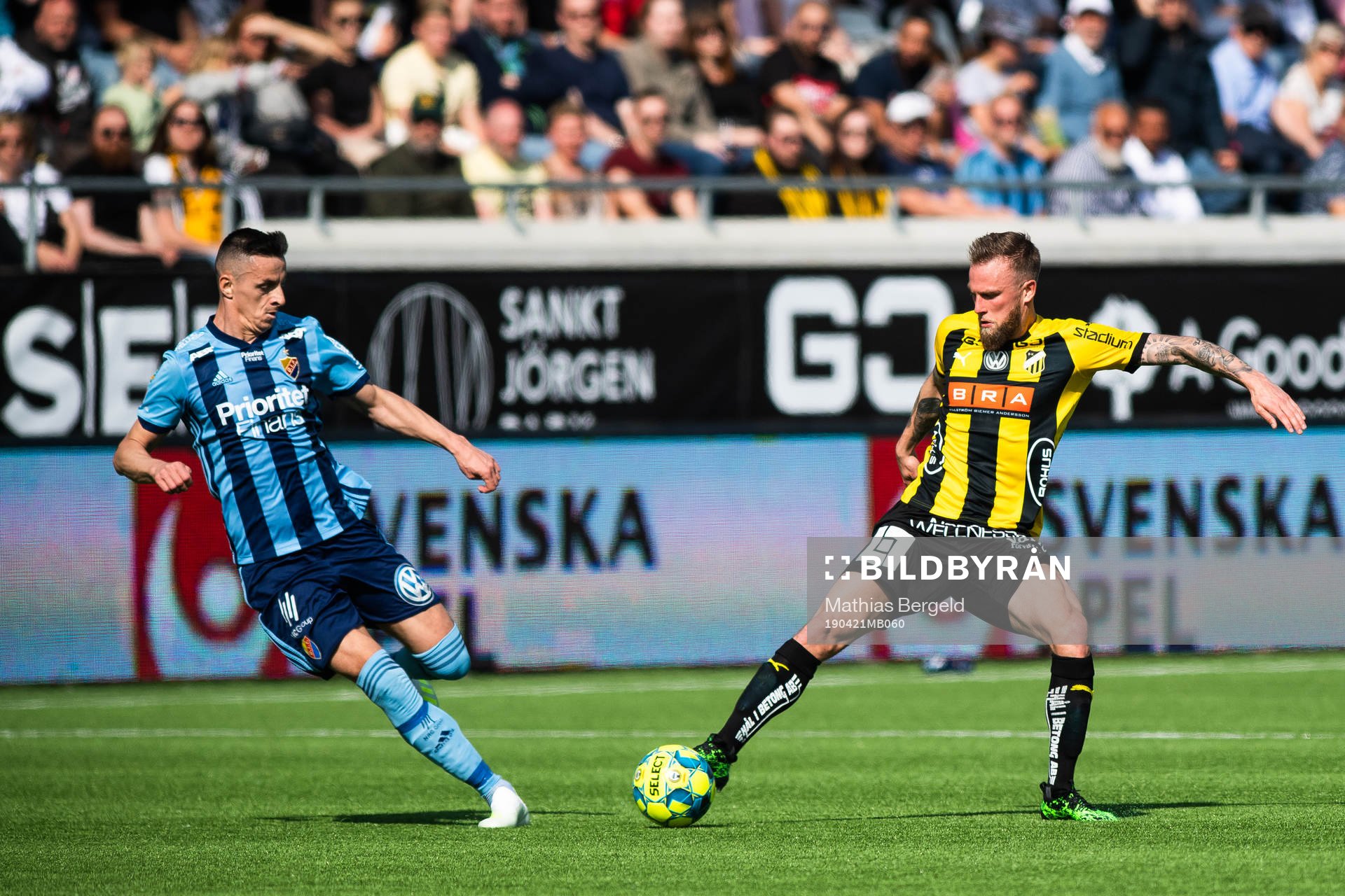 Djurgårdens Haris Radetinac och Häckens Alexander