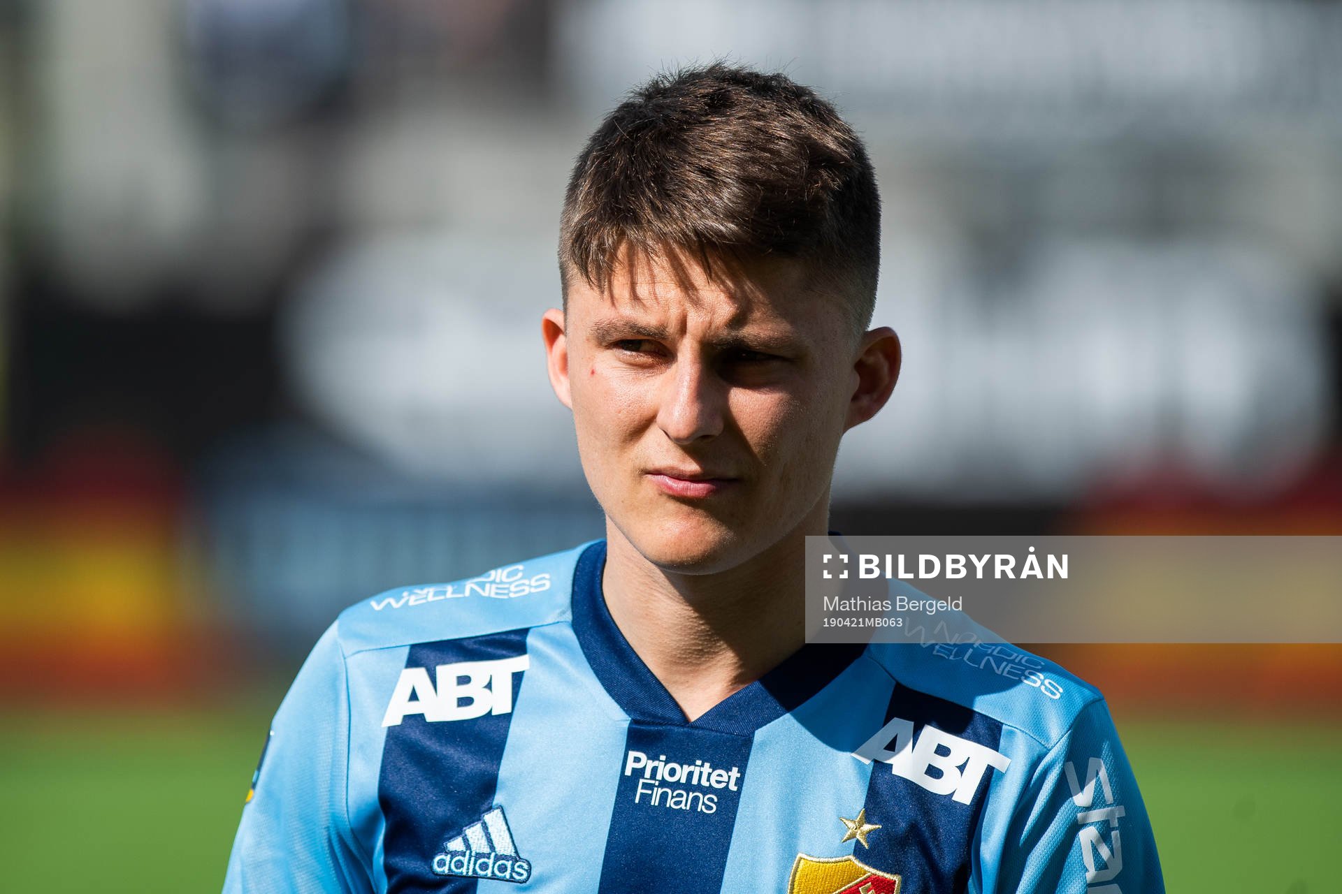 Djurgårdens Johan Andersson vid line up