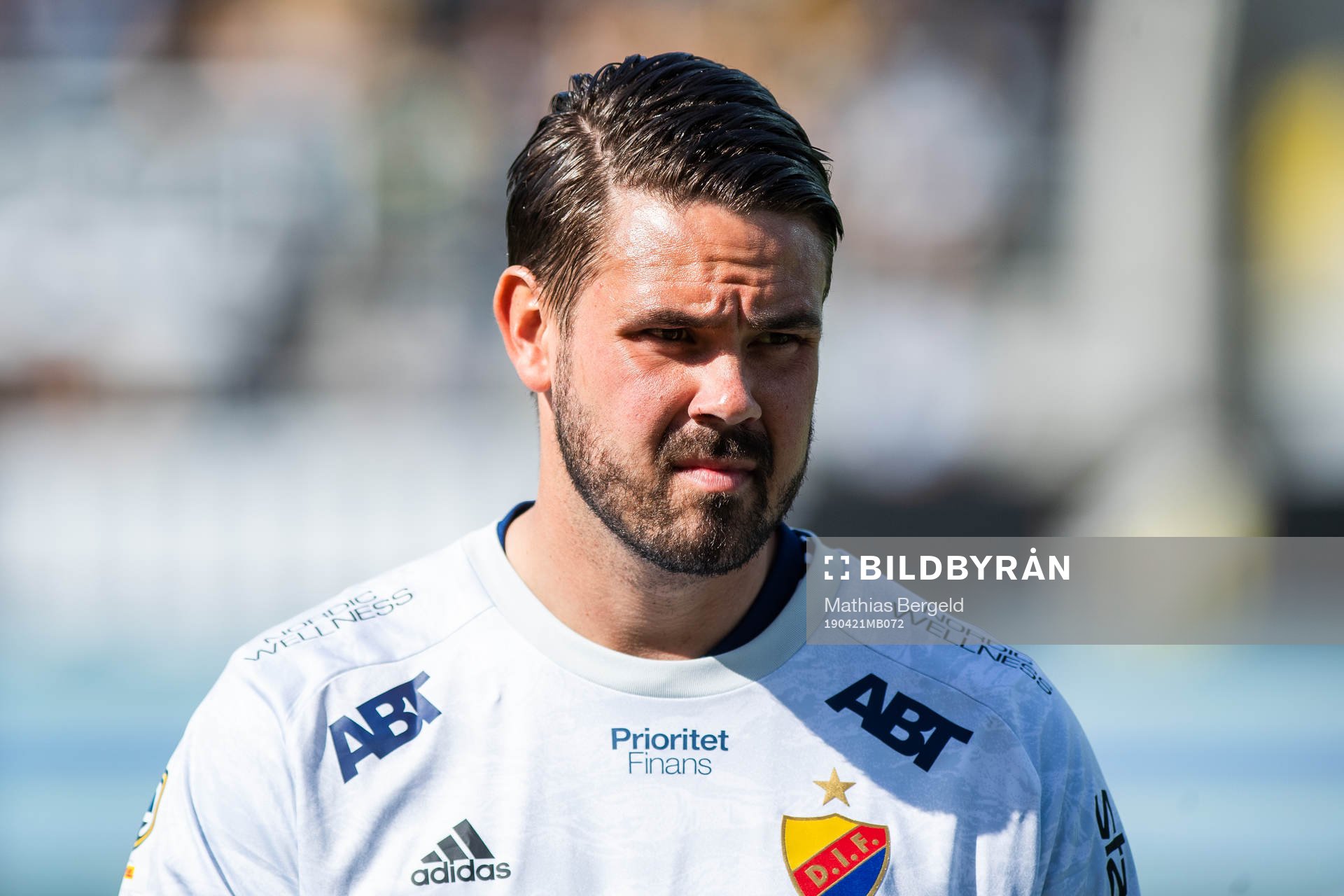 Djurgårdens målvakt Tommi Vaiho vid line up