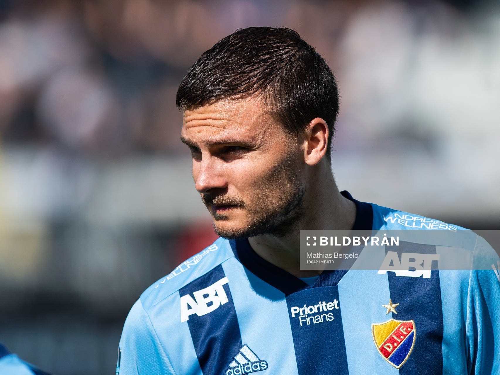 Djurgårdens Erik Berg vid line up