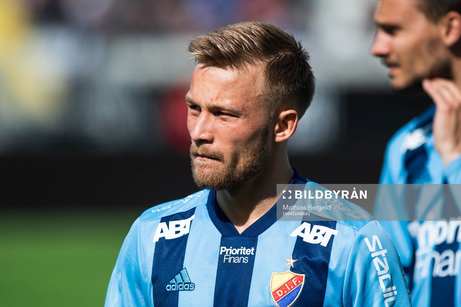 Djurgårdens Nicklas Bärkroth vid line up
