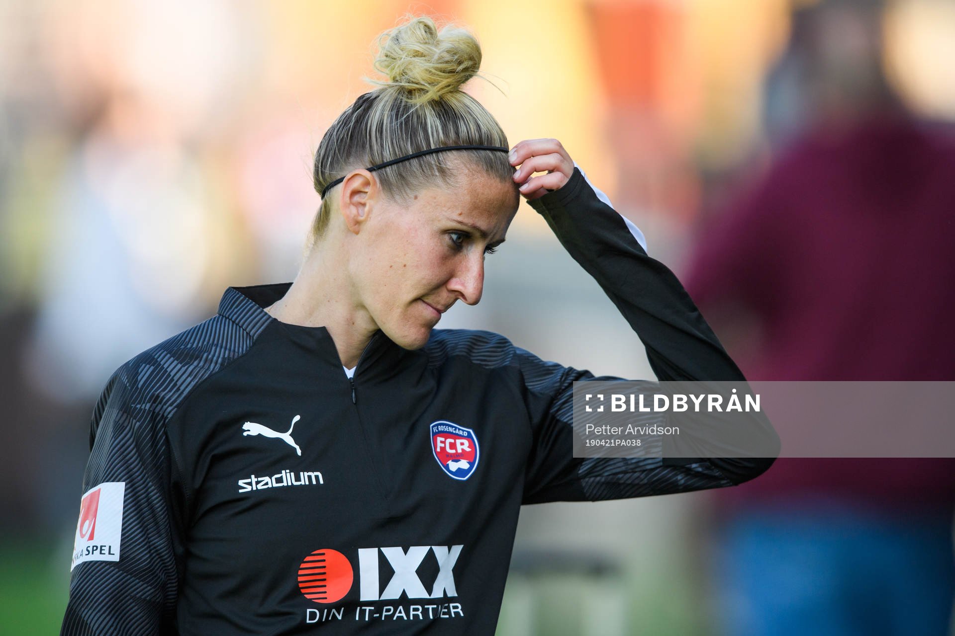 Rosengårds Anja Mittag börjar på bänken under fotbollsmatchen i Damallsvenskan mellan FC Rosengård och Kristianstad den 21 april 2019 I Malmö.