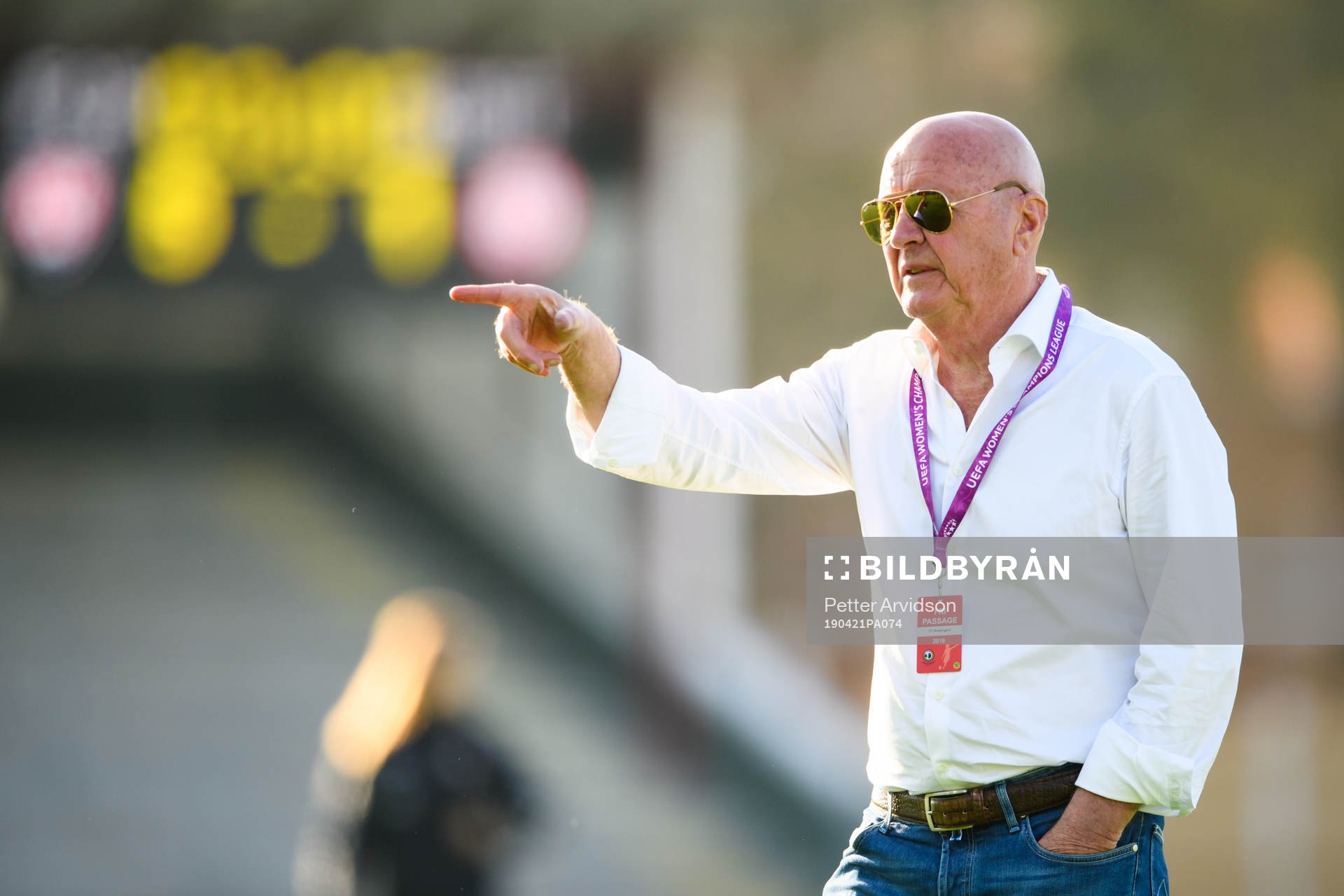 Rosengårds klubbchef Erling Nilsson efter fotbollsmatchen i Damallsvenskan mellan FC Rosengård och Kristianstad den 21 april 2019 I Malmö.