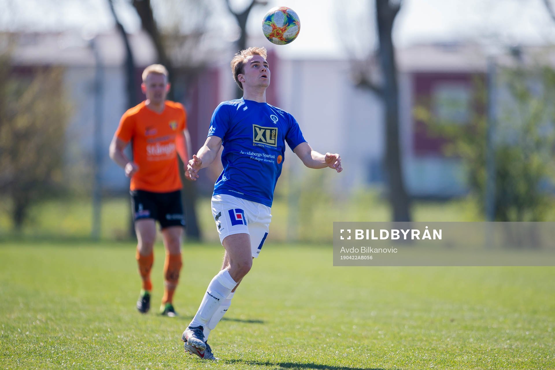 Åtvidabergs Daniel Rambin under fotbollsmatchen i Division 1 Södra mellan Torn och Åtvidaberg 22 april 2019 i Stångby.