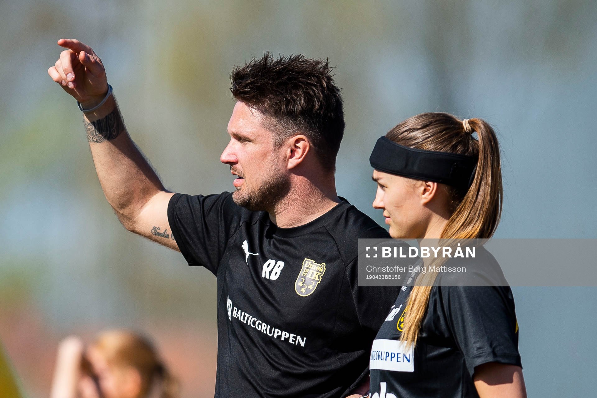 Umeås tränare Robert Bergström och Lova Lundin