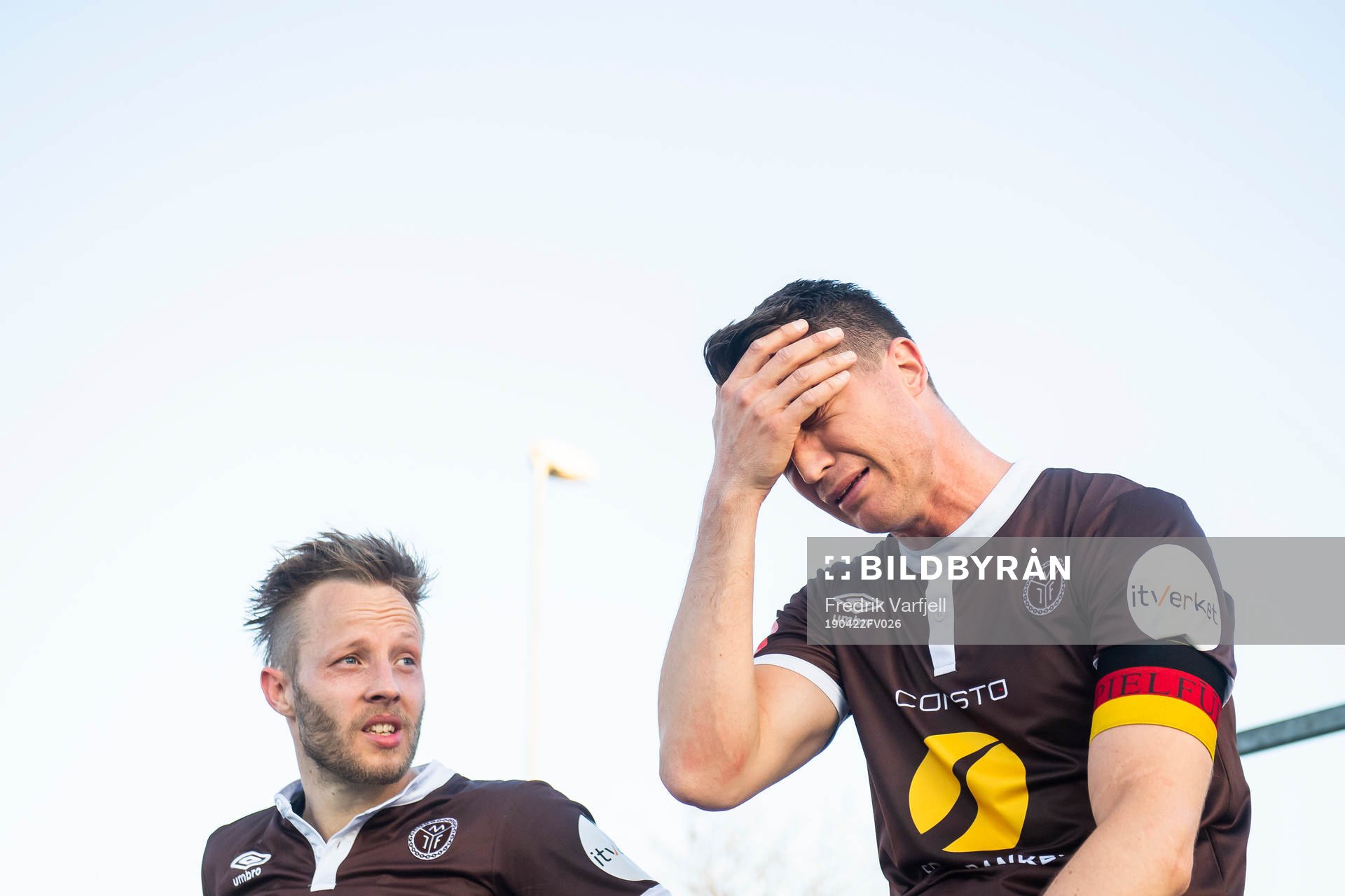 Tonny Brochmann and Christian Gauseth of Mjøndalen look