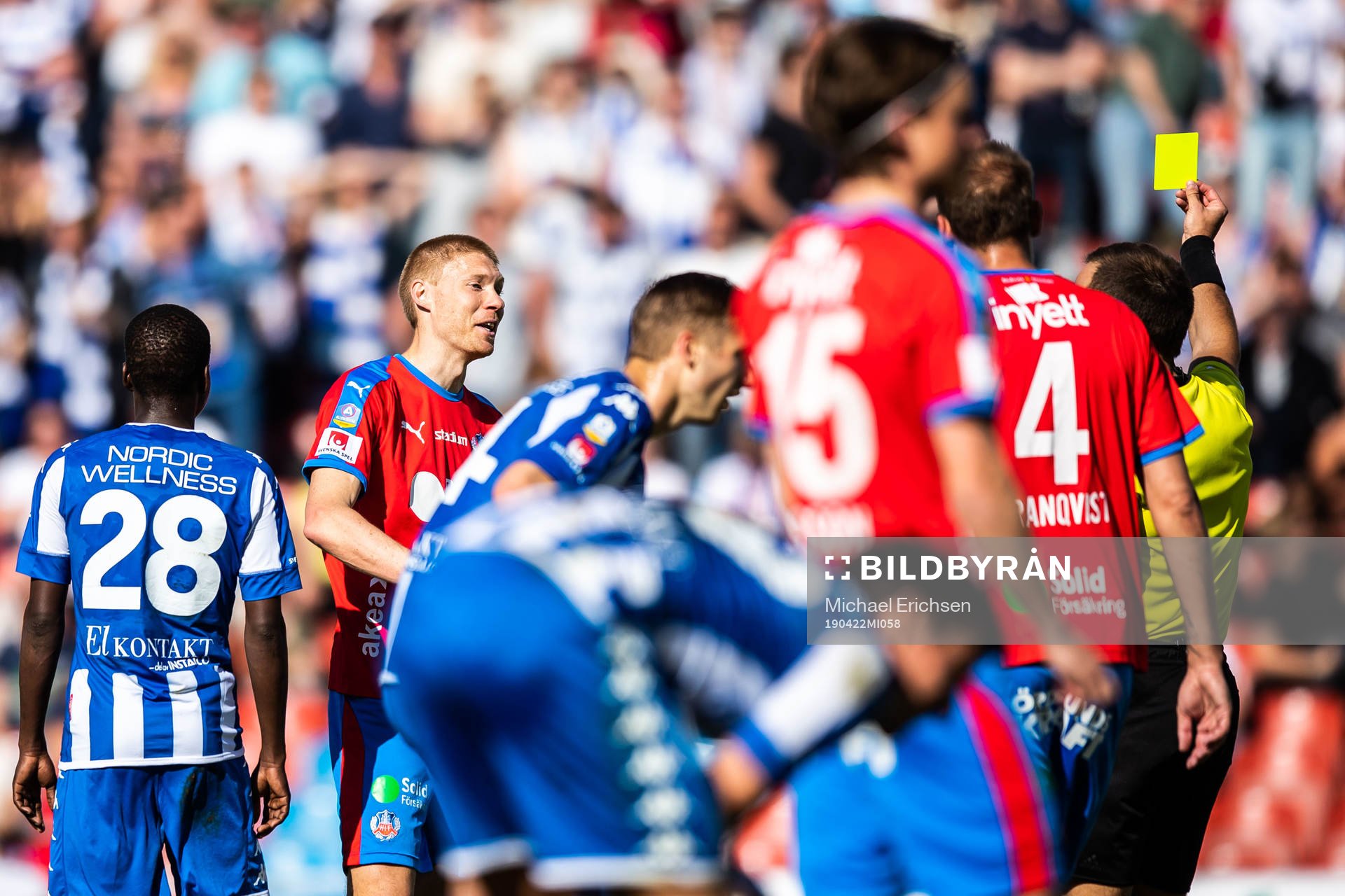 Helsingborgs Markus Holgersson tilldelas en varning